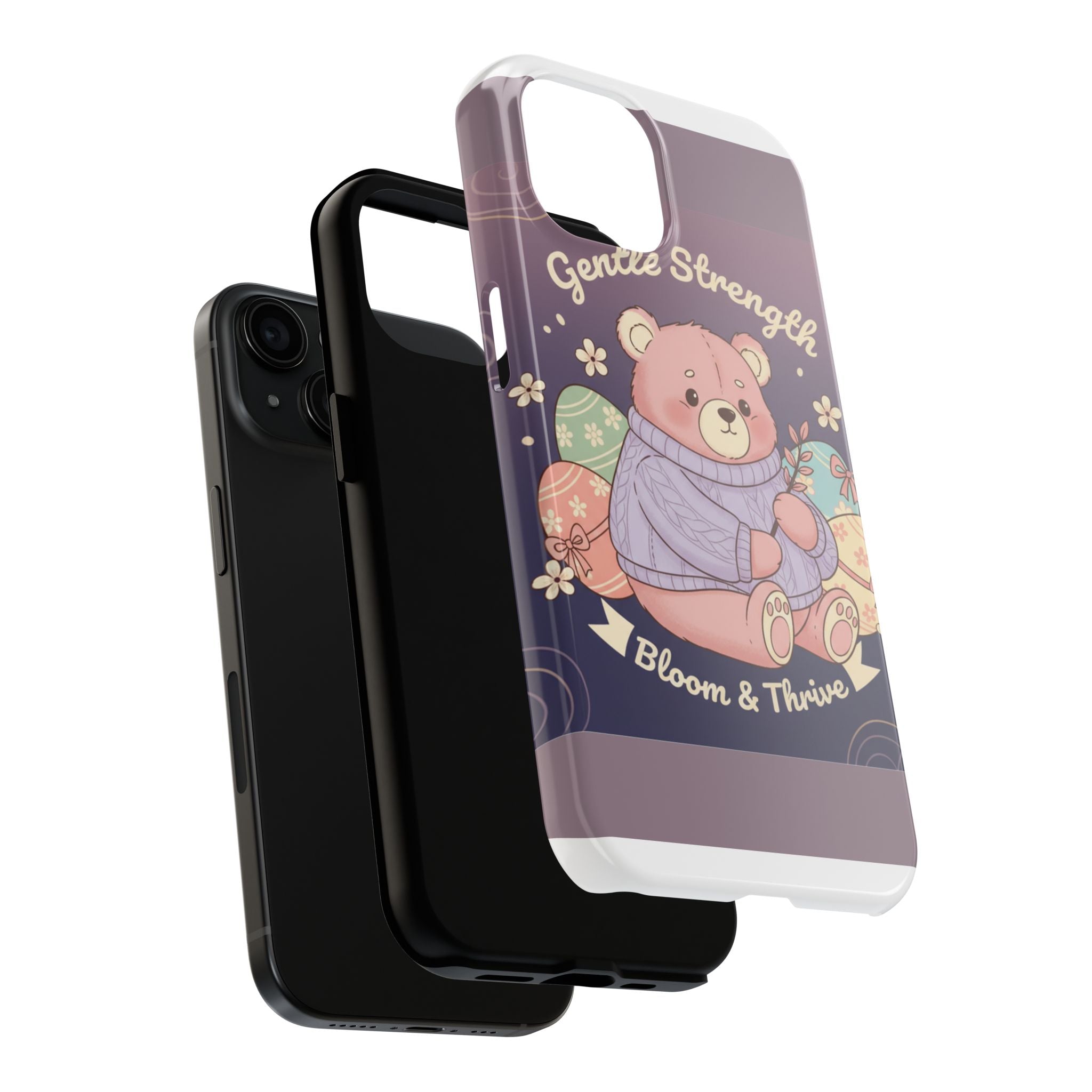 Bear Tough Phone Case – Gentle Strength Bloom Thrive