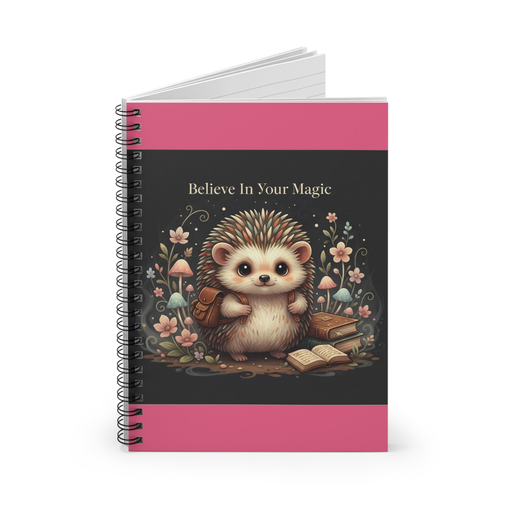 Hedgehog Spiral Notebook – Believe in Your Magic