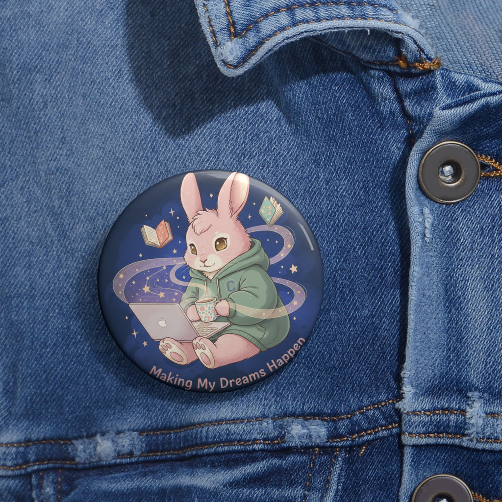Rabbit Pin Button – Making My Dreams Happen