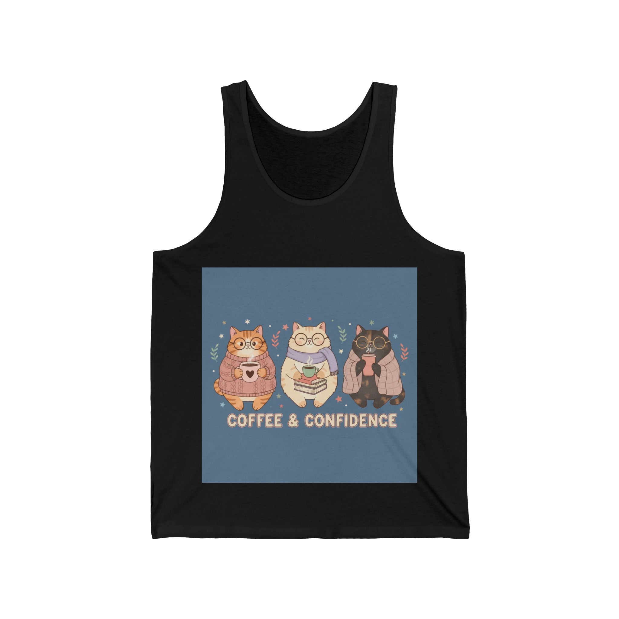 Cat Tank Top – Coffee & Confidence
