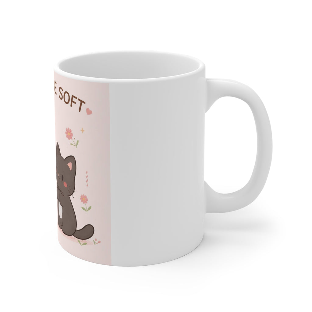 LOVE CAN BE SOFT Rabbit, cat Mug 11oz