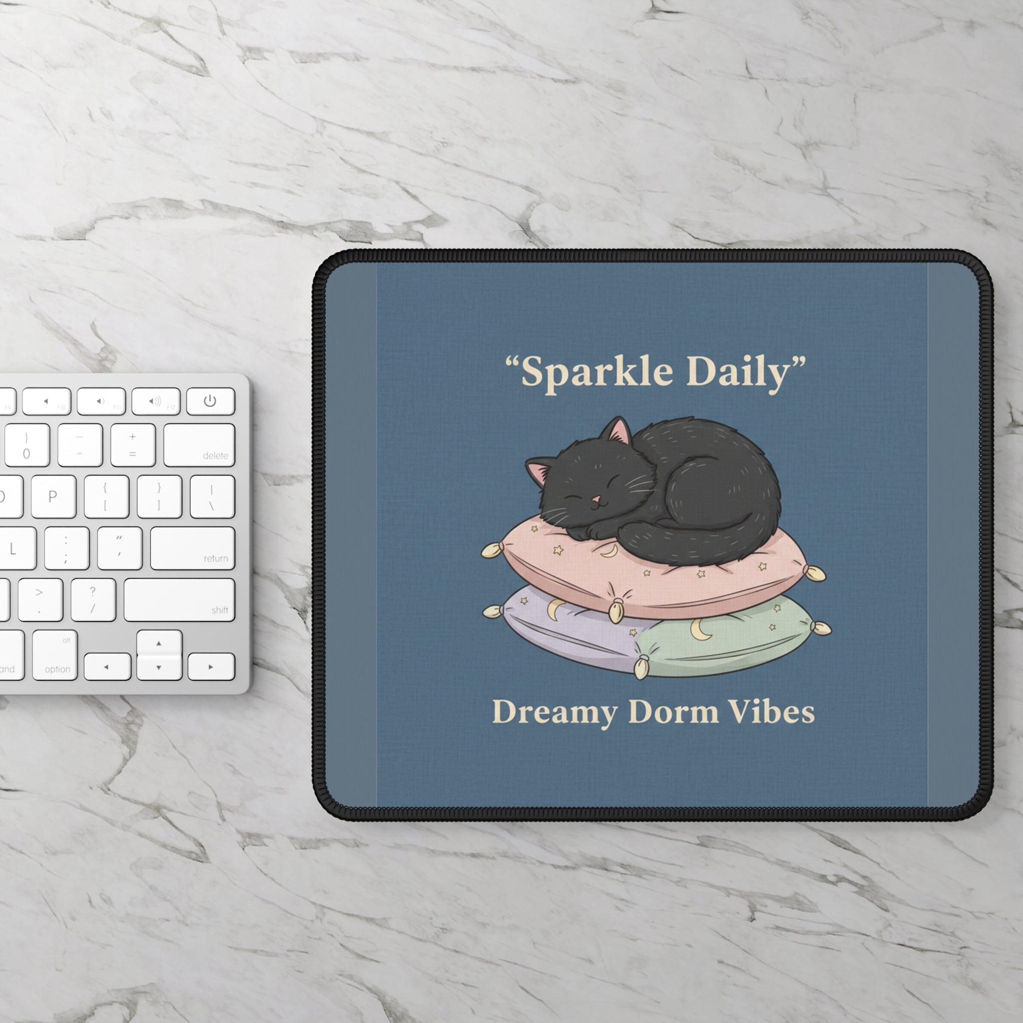 Black Cat Mouse Pad – Sparkle Daily Dreamy Dorm Vibes