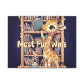 Giraffe Canvas Print – Most Fun Wins