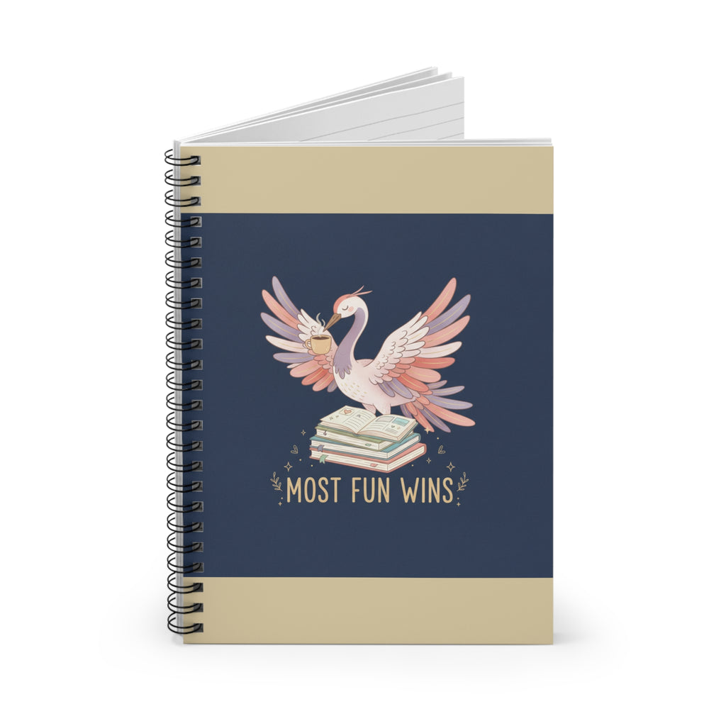 Crane Spiral Notebook – Most Fun Wins