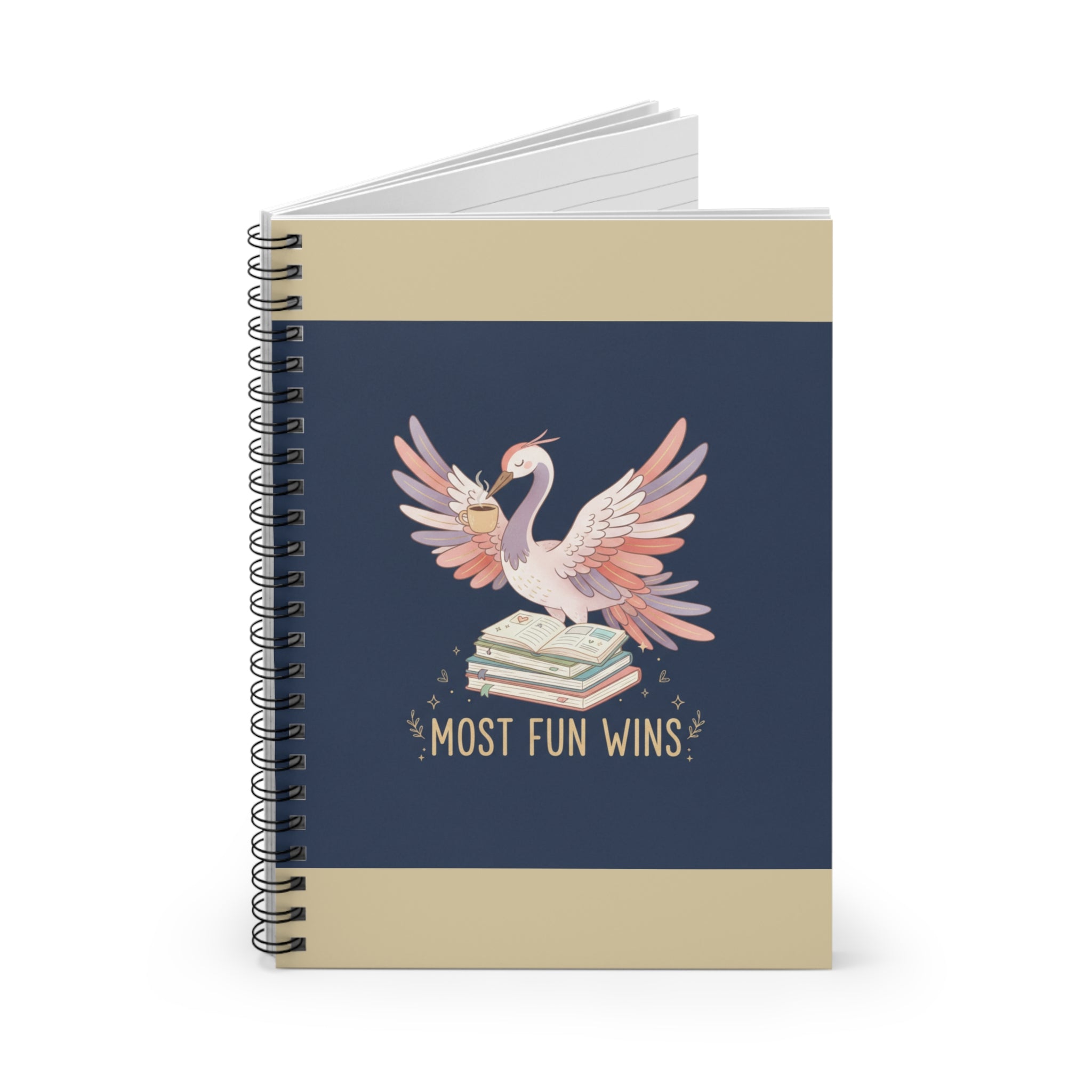 Crane Spiral Notebook – Most Fun Wins