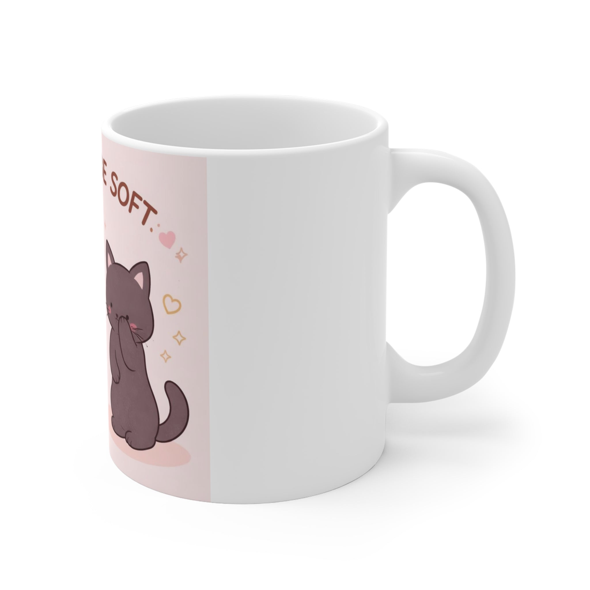LOVE CAN BE SOFT Rabbit, cat Mug 11oz