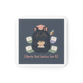 Black Cat Cork Coaster – Liberty and Justice for All