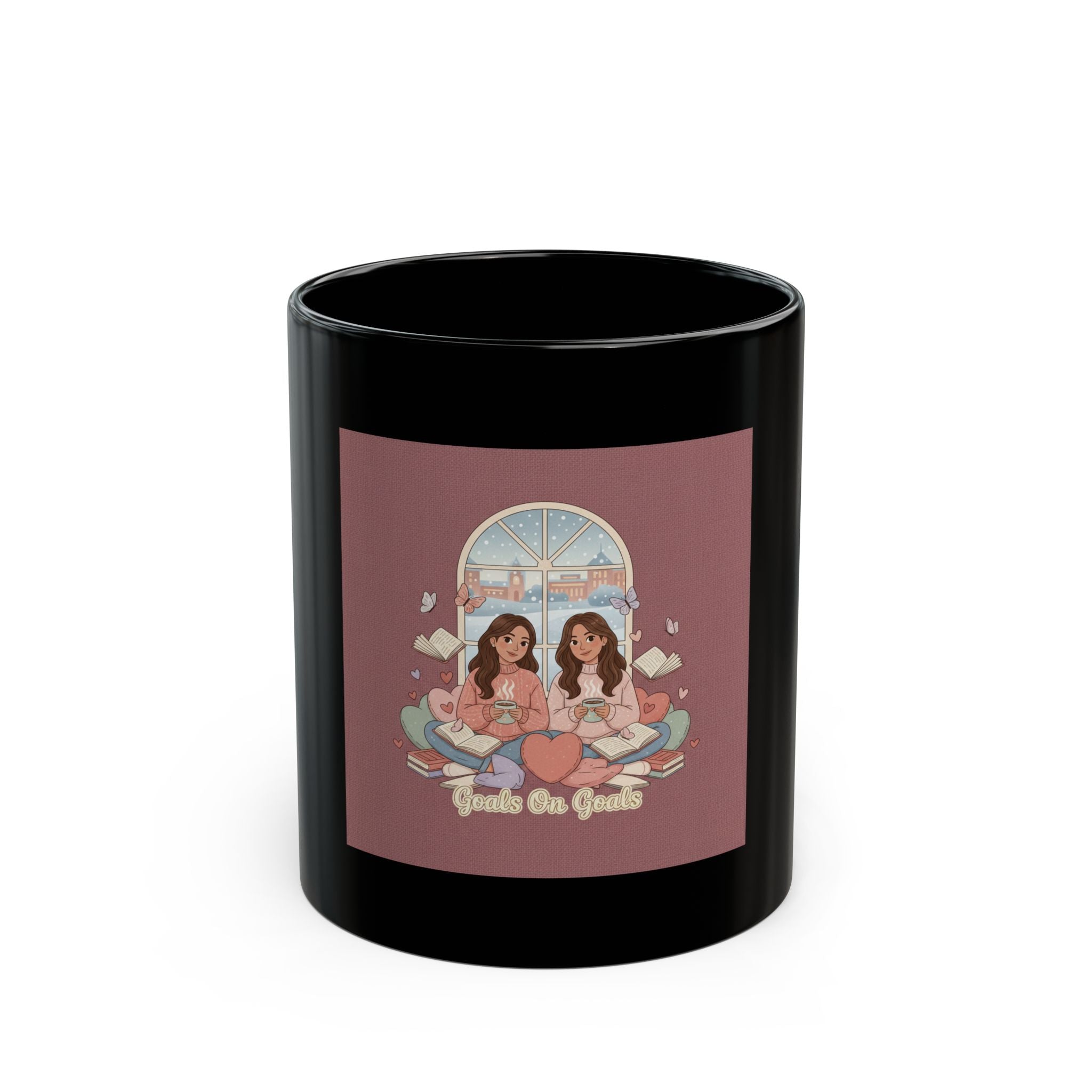 Goals On Goals Black Mug 11oz
