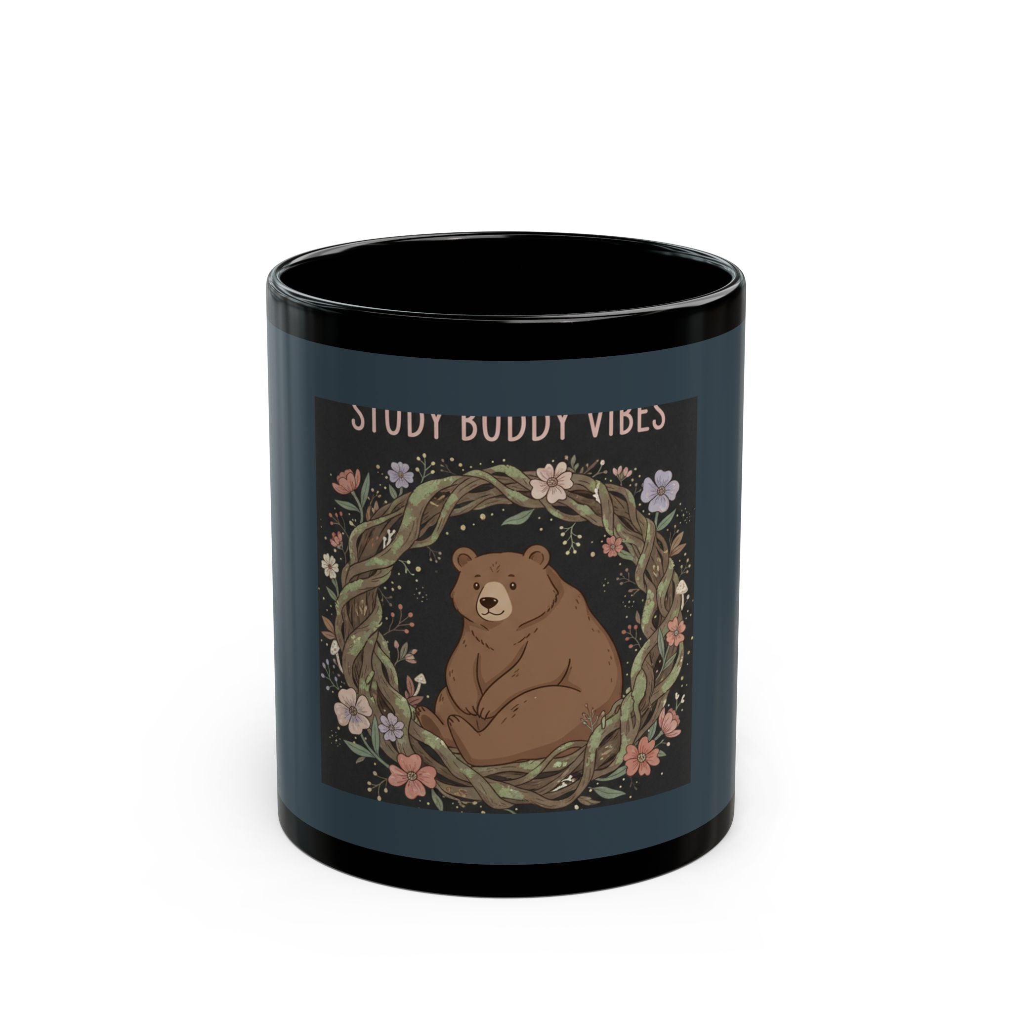 Bear Black Mug 11oz – Study Buddy Vibes