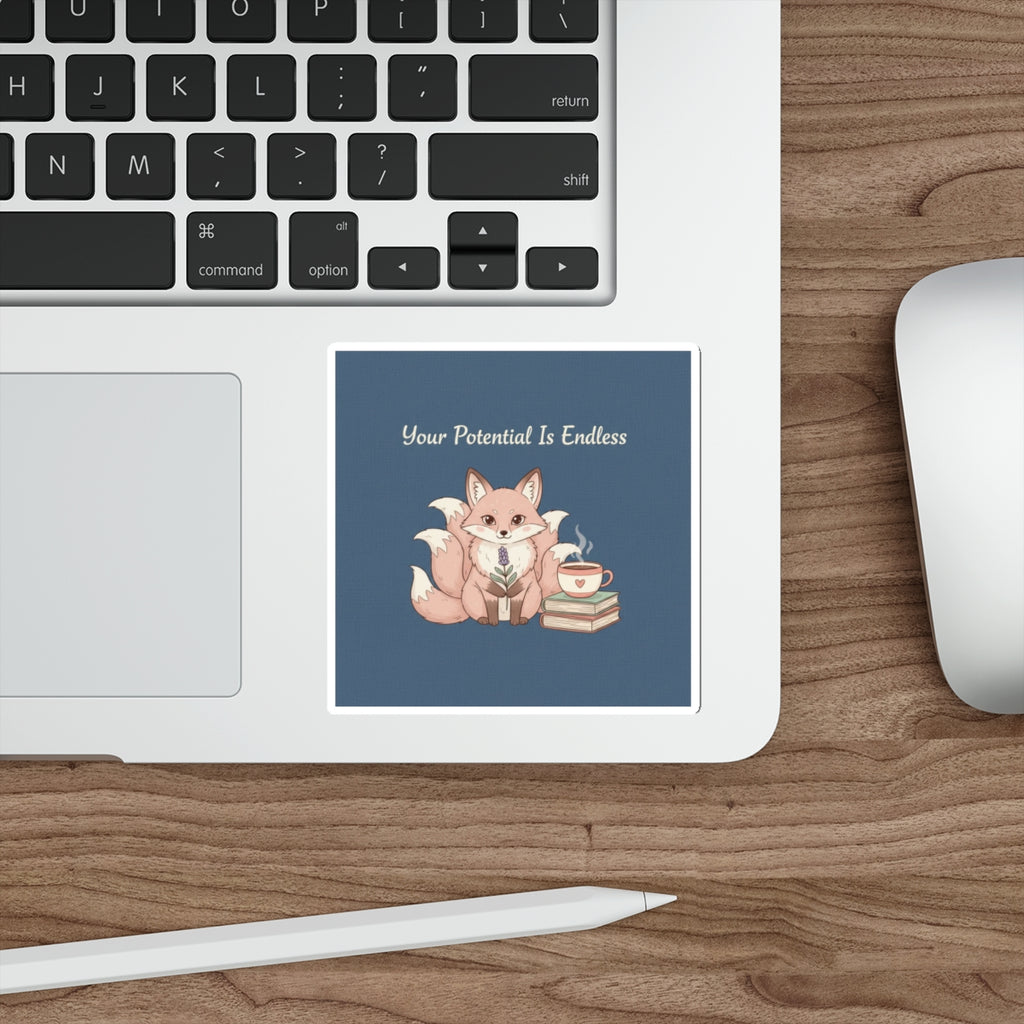 Kitsune Die-Cut Sticker – Your Potential is Endless