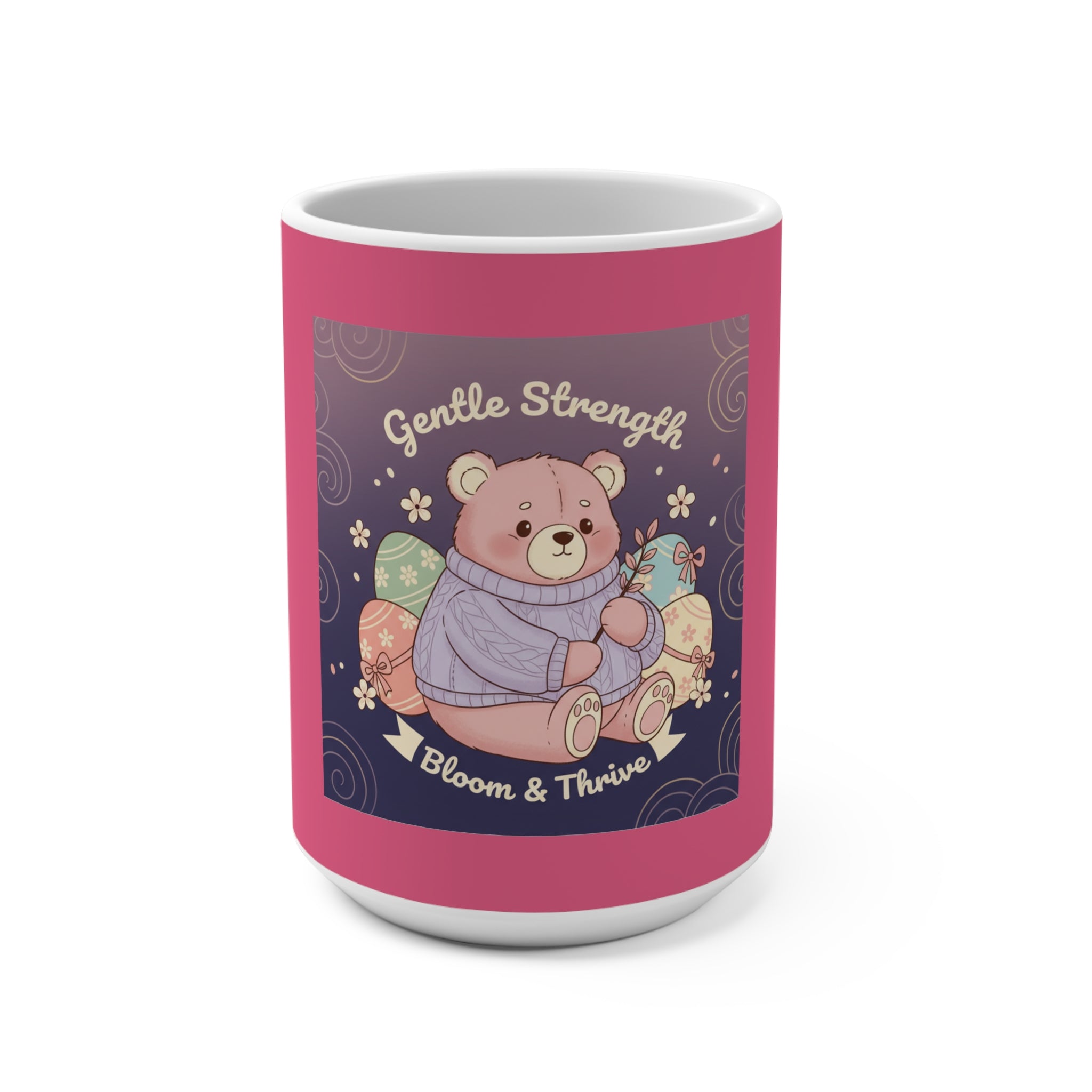 Bear Mug 15oz – Gentle Strength Bloom Thrive