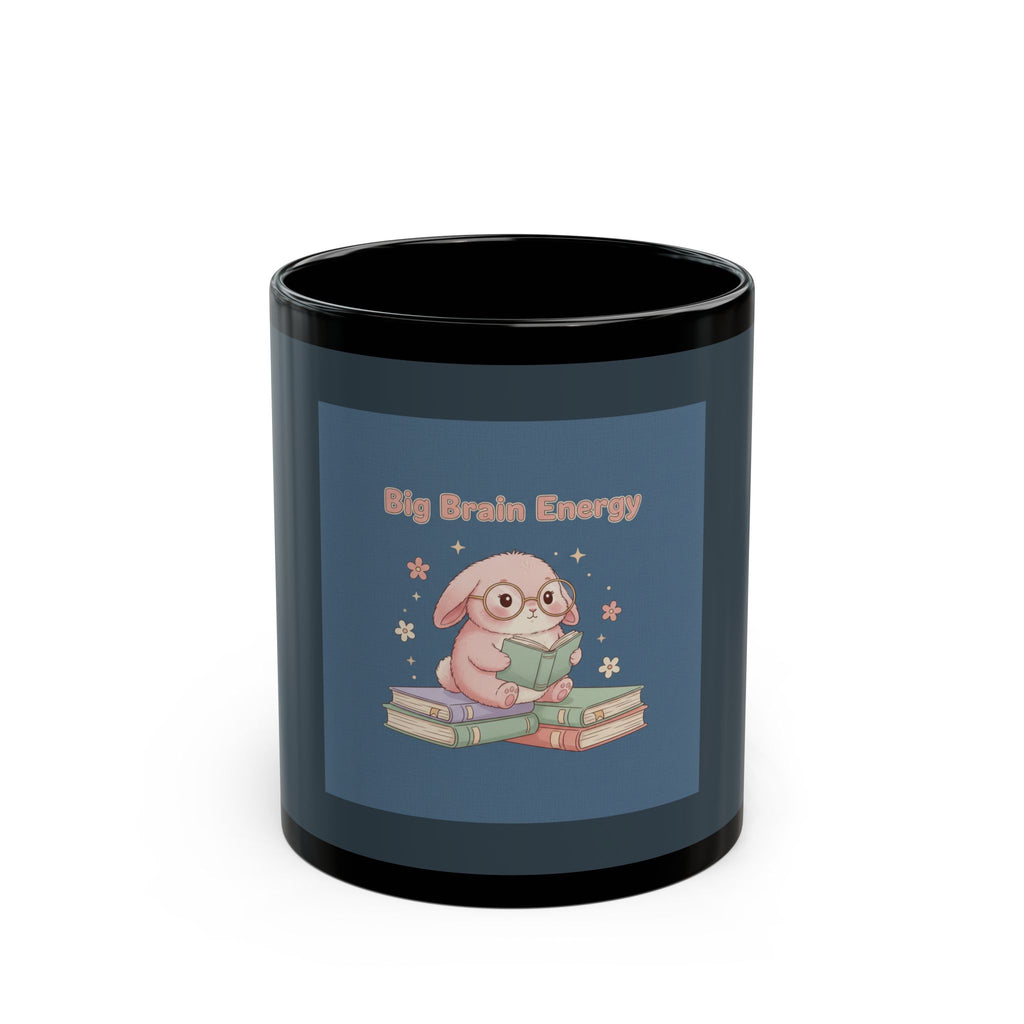 Rabbit Black Mug 11oz – Big Brain Energy