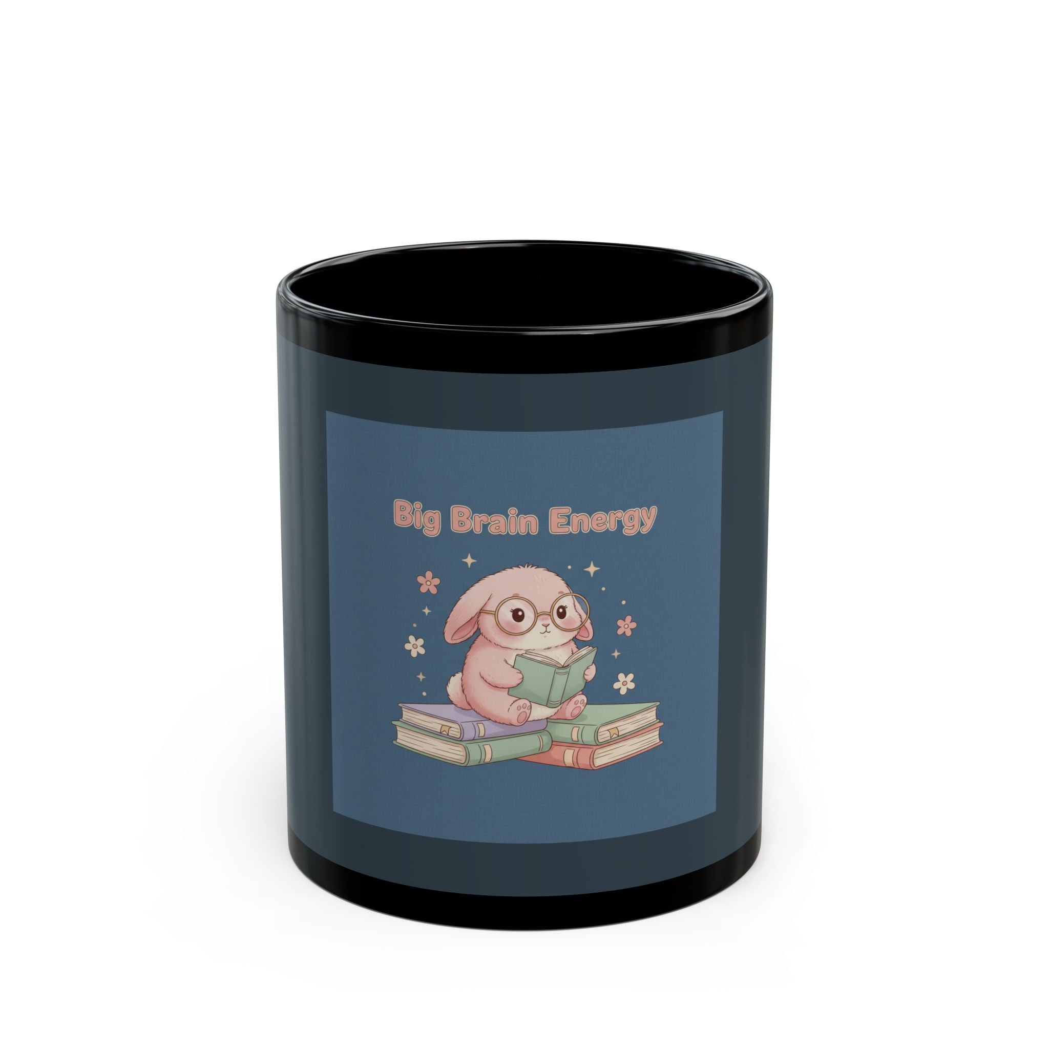 Rabbit Black Mug 11oz – Big Brain Energy