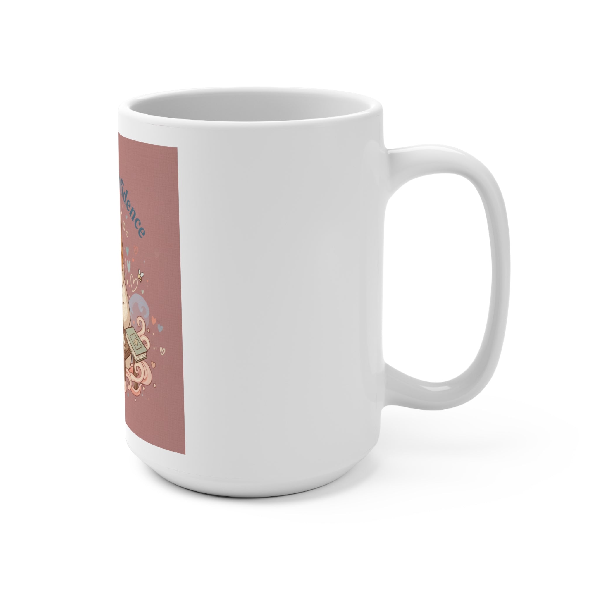 Coffee And Confidence Cat Mug 15oz