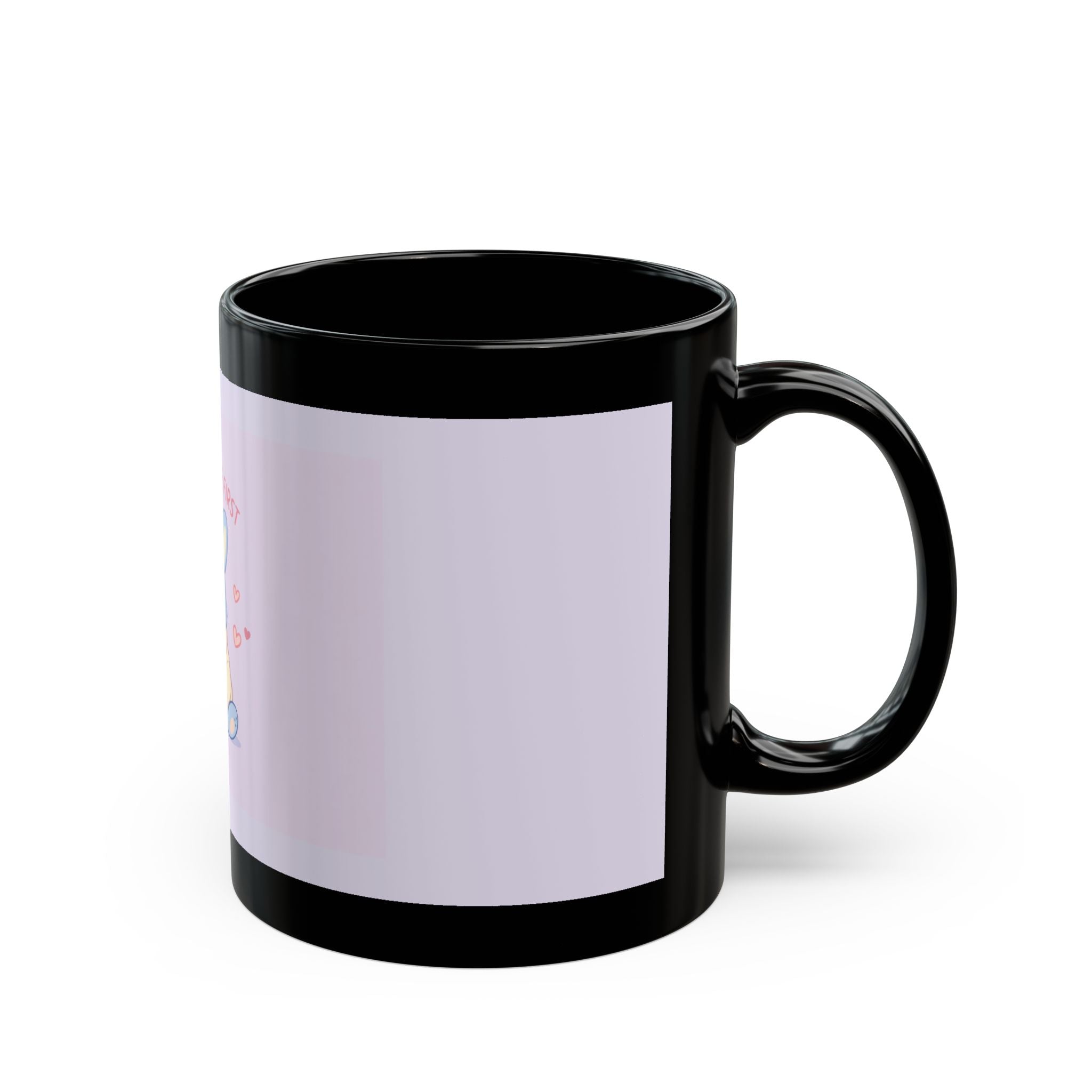 "LOVE YOURSELF FIRST" Black Cat Black Mug | College Girl Gift | Fashion | KayKay Classics