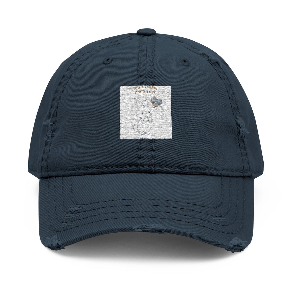 "YOU DESERVE GOOD LOVE" Black Cat Dad Hat | College Girl Gift | Fashion | KayKay Classics