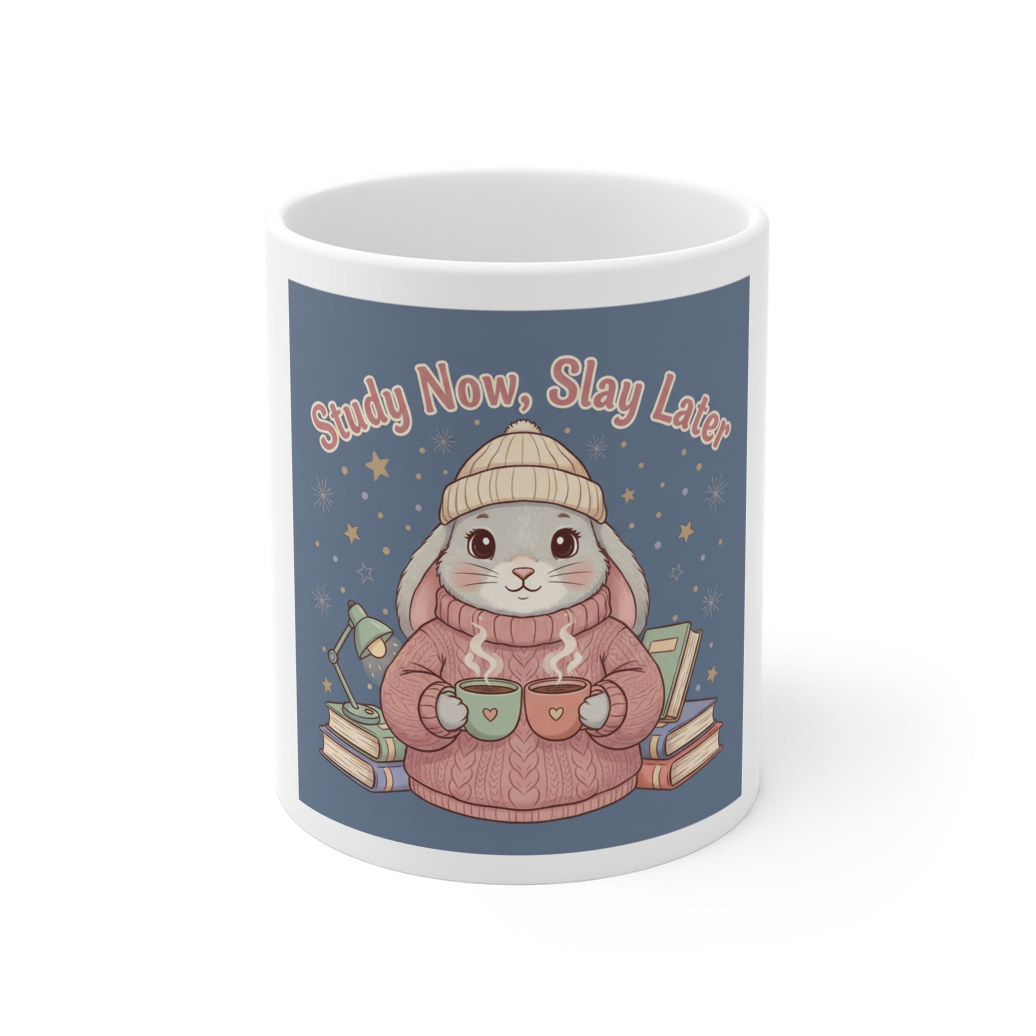 Bunny Mug 11oz – Study Now Slay Later