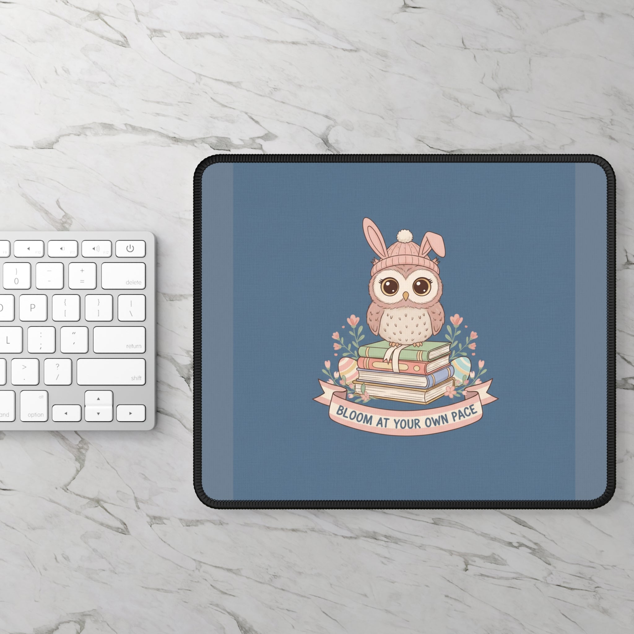 Bunny Mouse Pad – Bloom at Your Own Pace