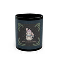 Bunny Black Mug 11oz – Bloom at Your Own Pace