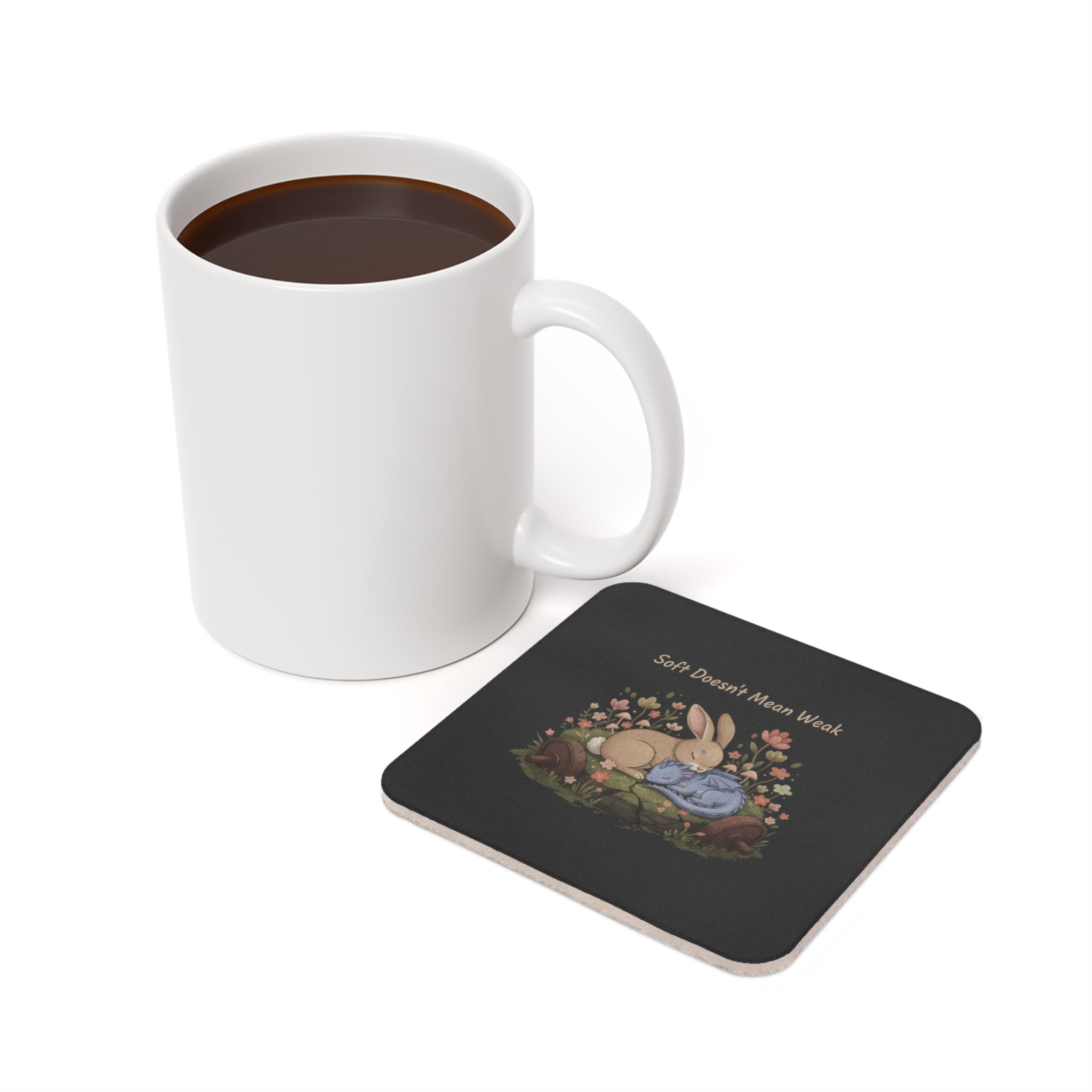 Dragon Cork Coaster – Soft Doesnt Mean Weak