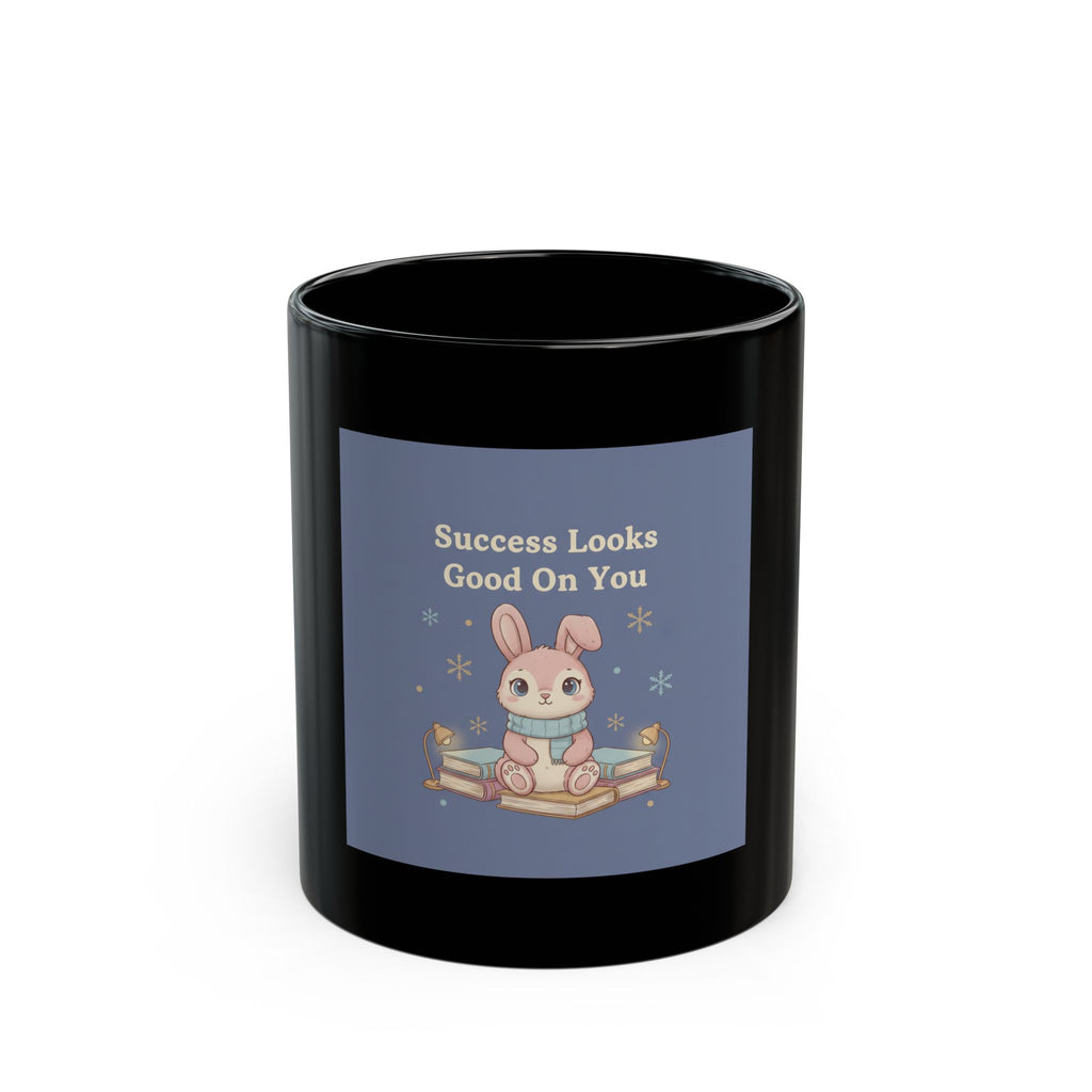 Bunny Black Mug 11oz – Success Looks Good on You