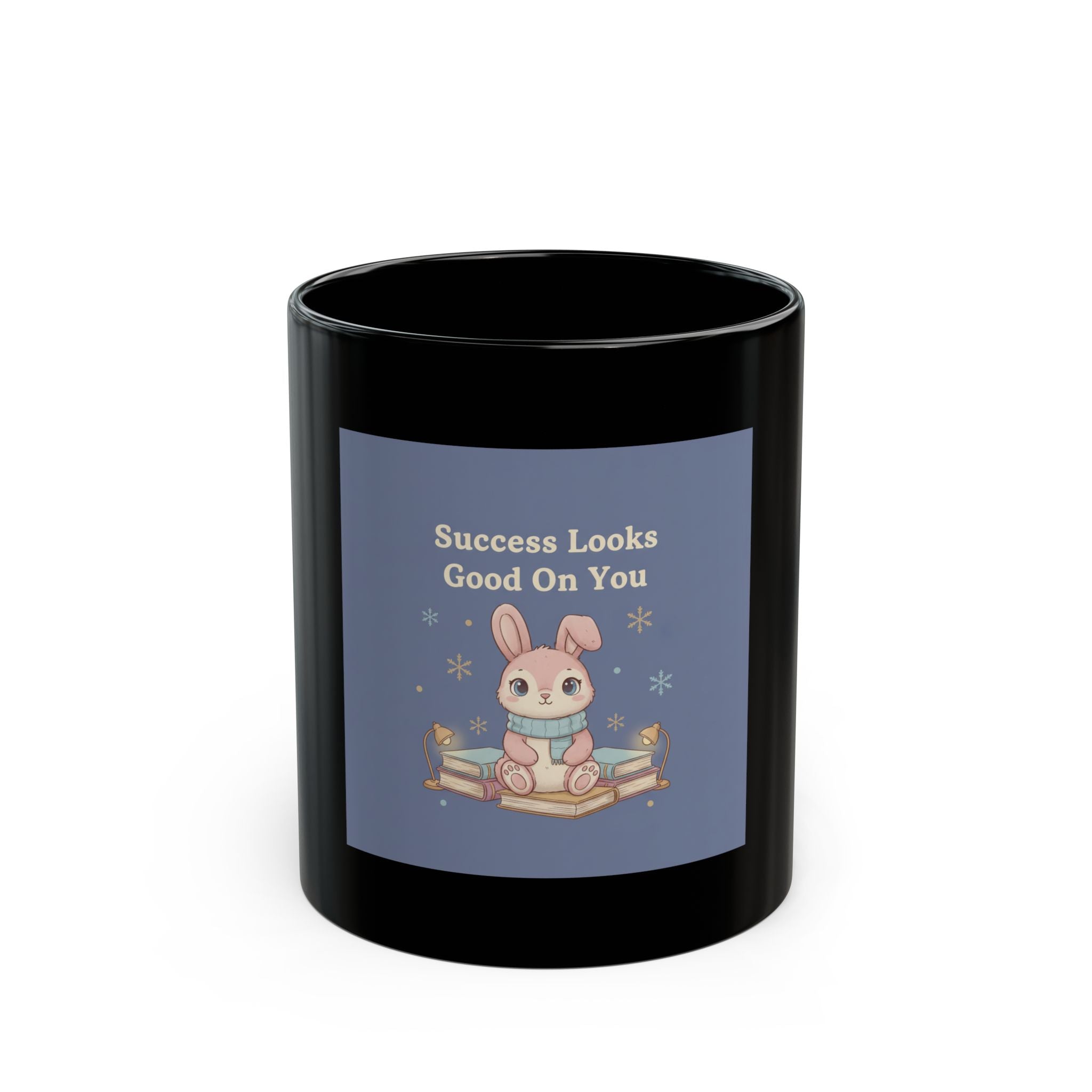 Bunny Black Mug 11oz – Success Looks Good on You