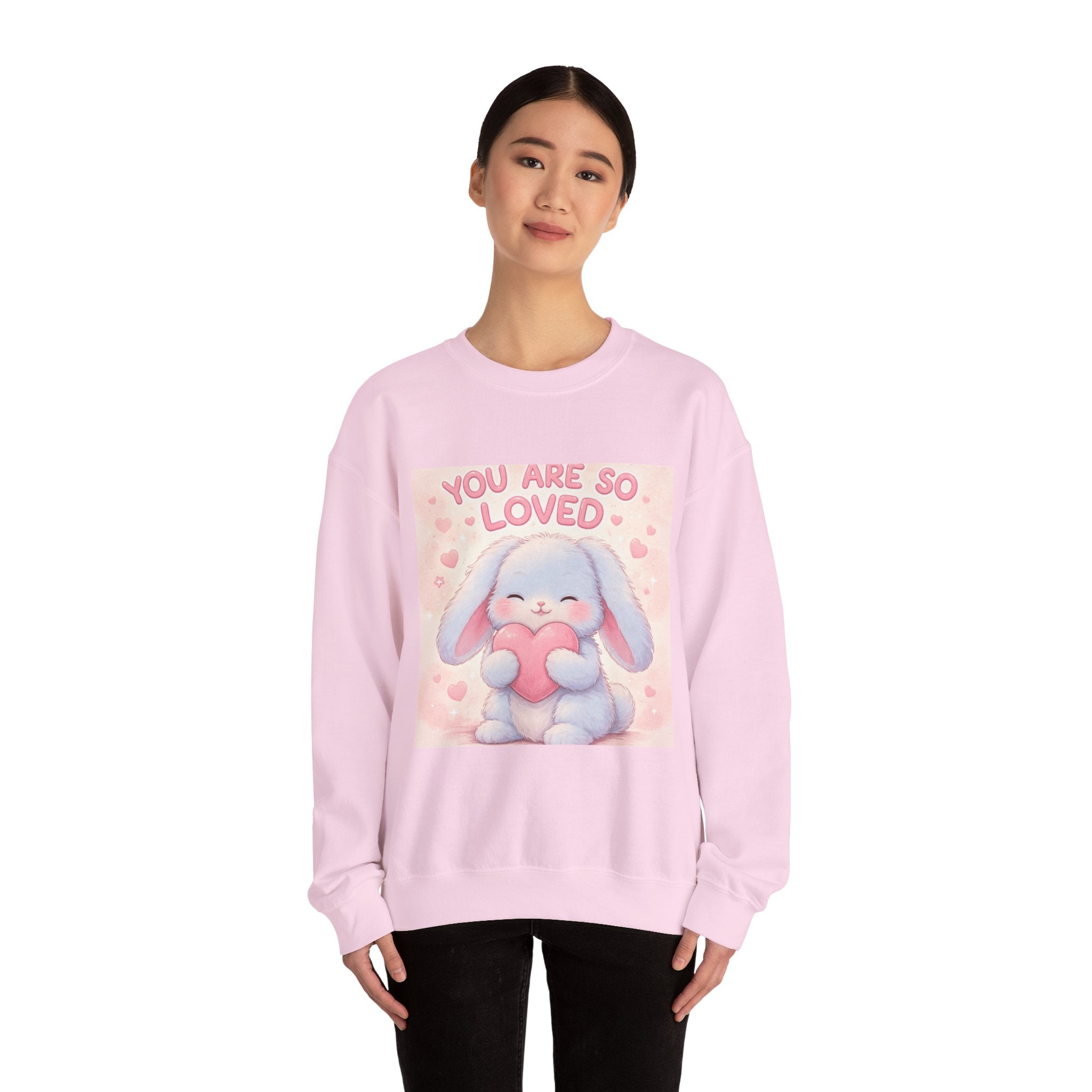 "YOU ARE SO LOVED" Black Cat Crewneck | College Girl Gift | Fashion | KayKay Classics