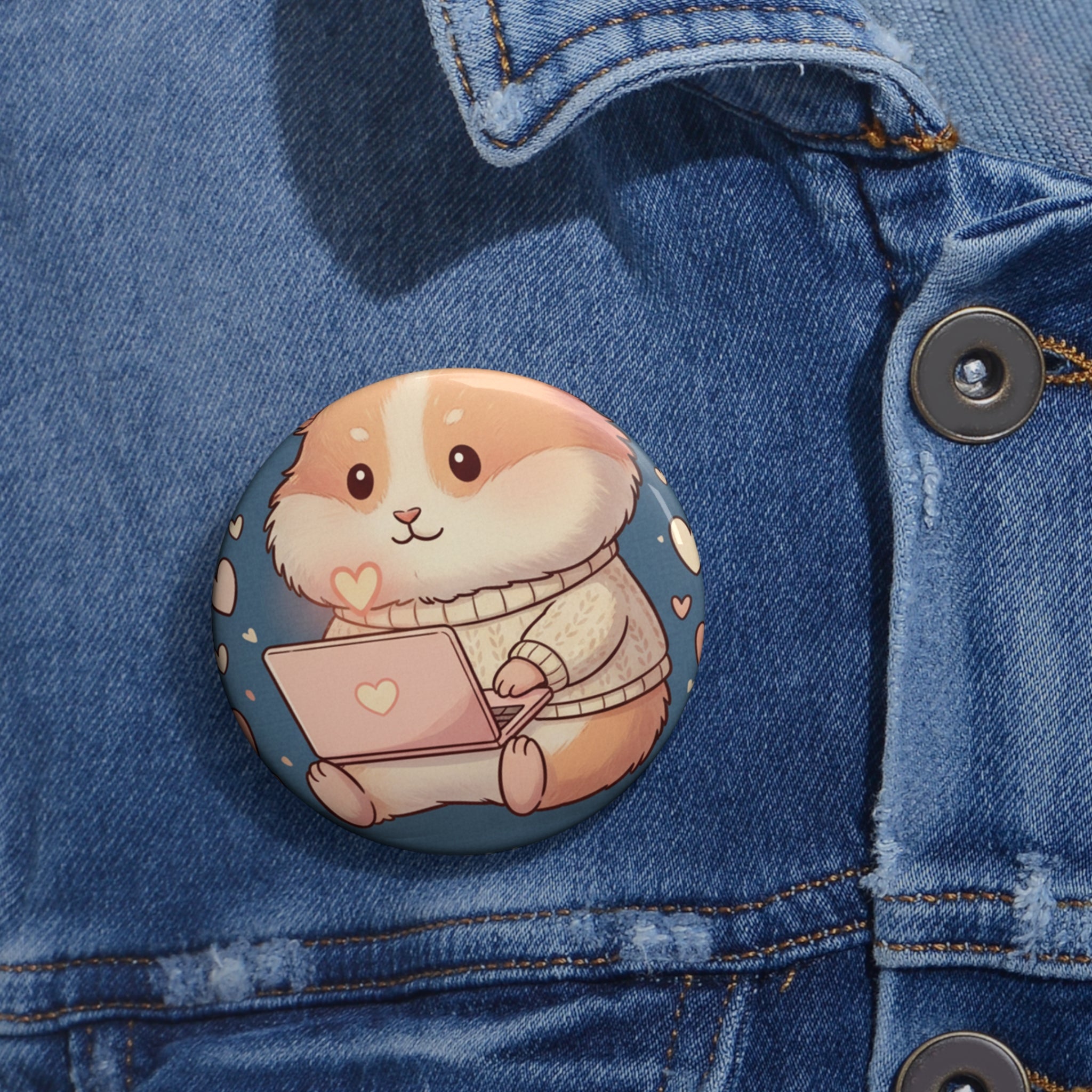 Hamster Pin Button – Magic Takes Time