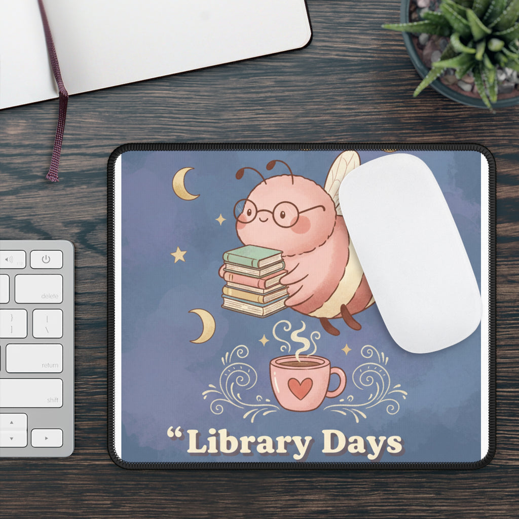 Bee Mouse Pad – Library Days Are the Best Days