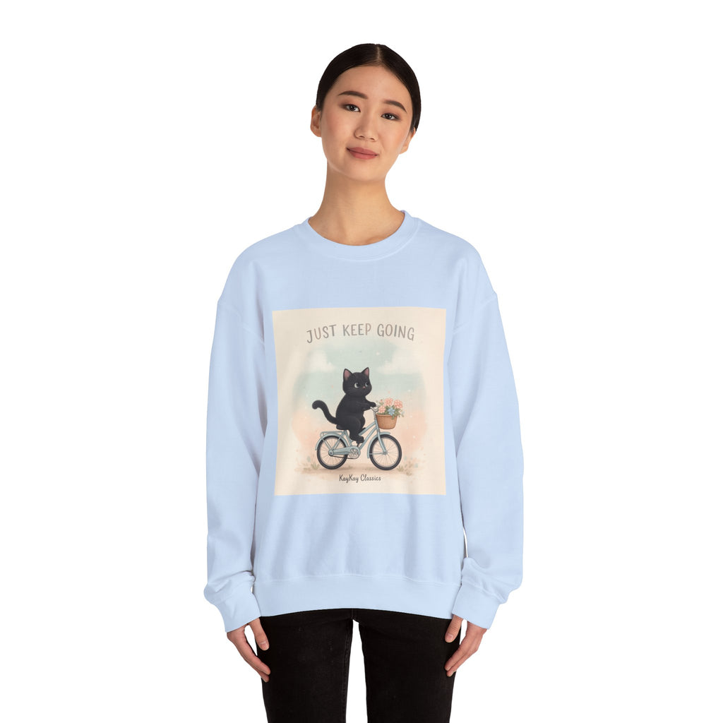 "Design" Black Cat Crewneck | College Girl Gift | Fashion | KayKay Classics