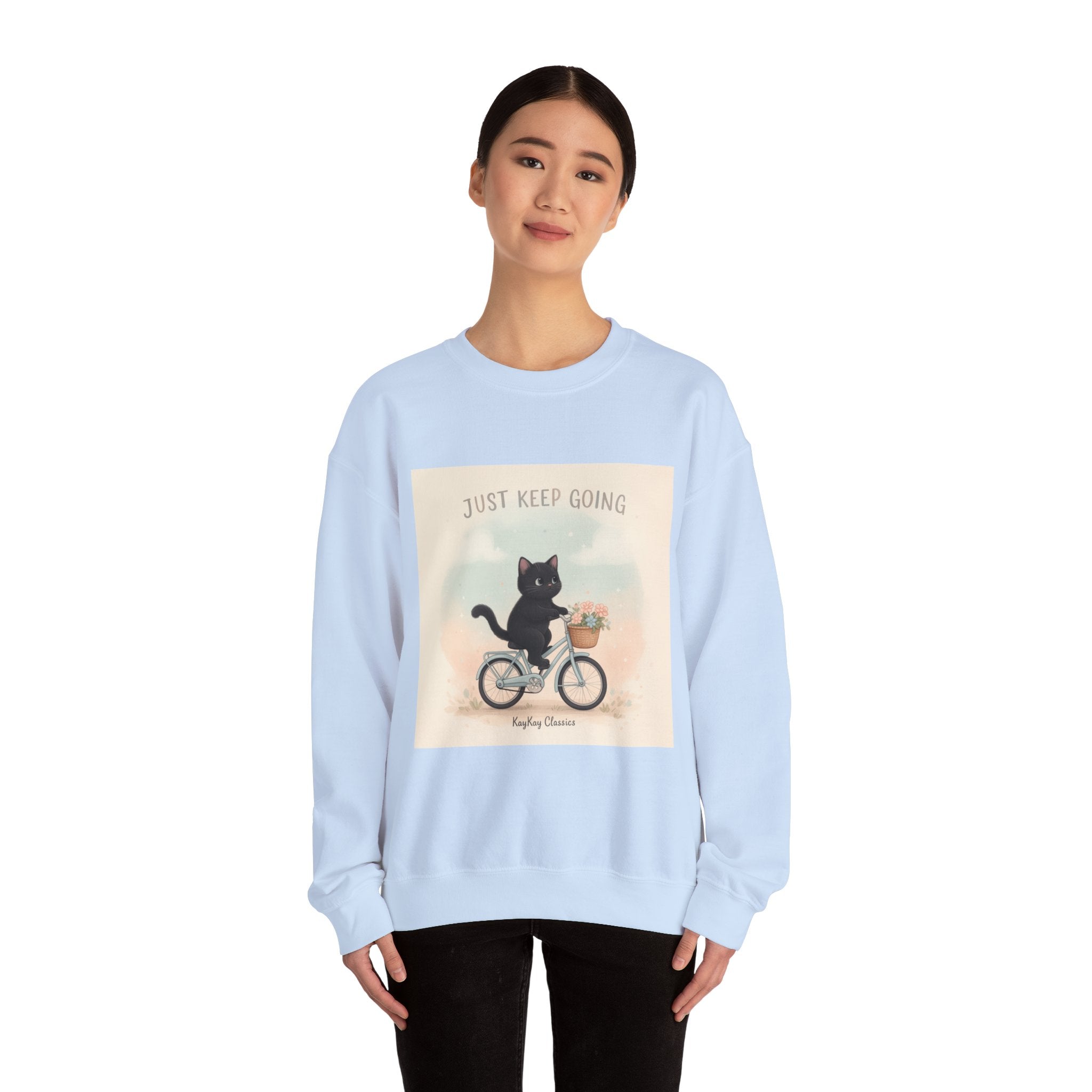 "Design" Black Cat Crewneck | College Girl Gift | Fashion | KayKay Classics
