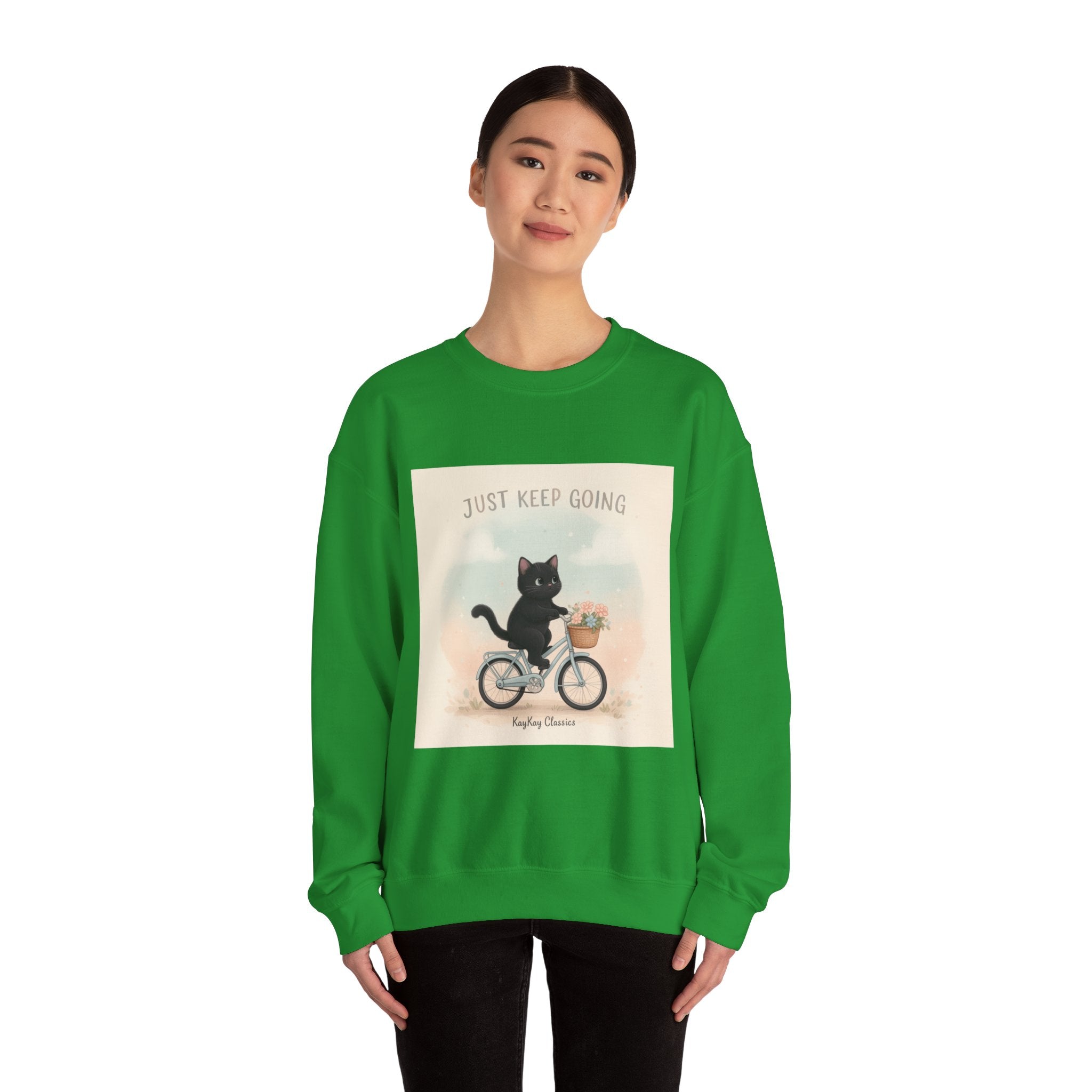 "Design" Black Cat Crewneck | College Girl Gift | Fashion | KayKay Classics