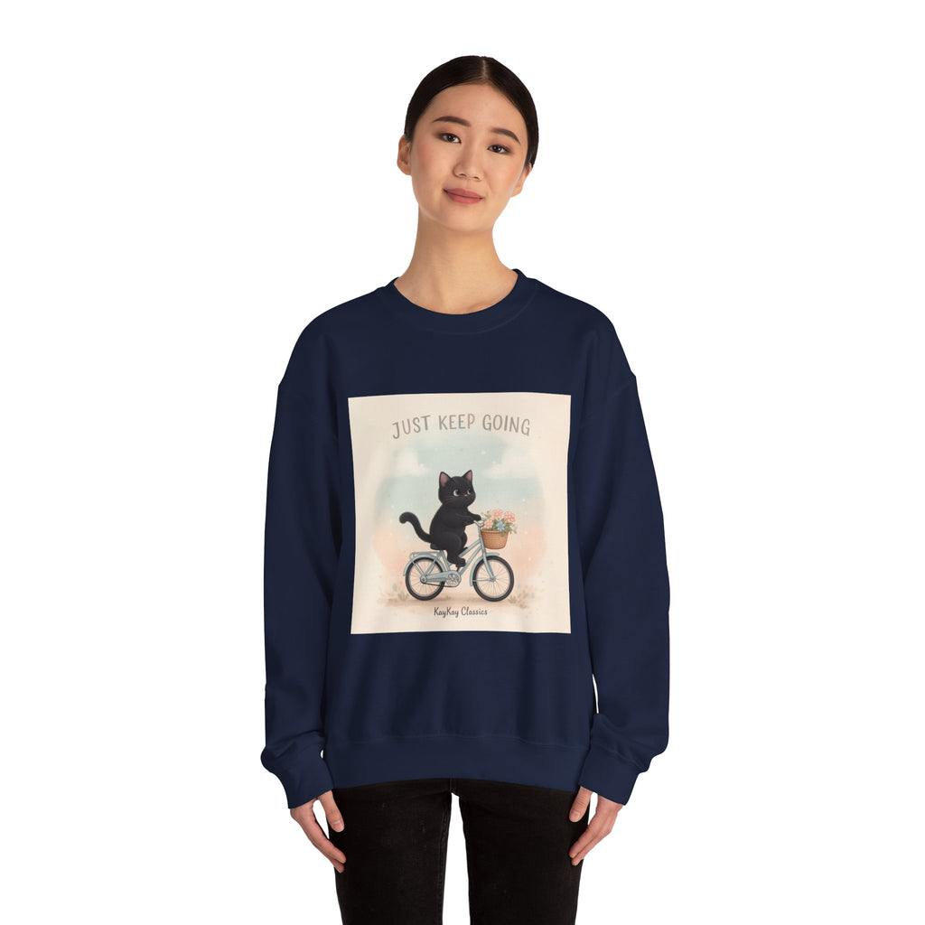 "Design" Black Cat Crewneck | College Girl Gift | Fashion | KayKay Classics