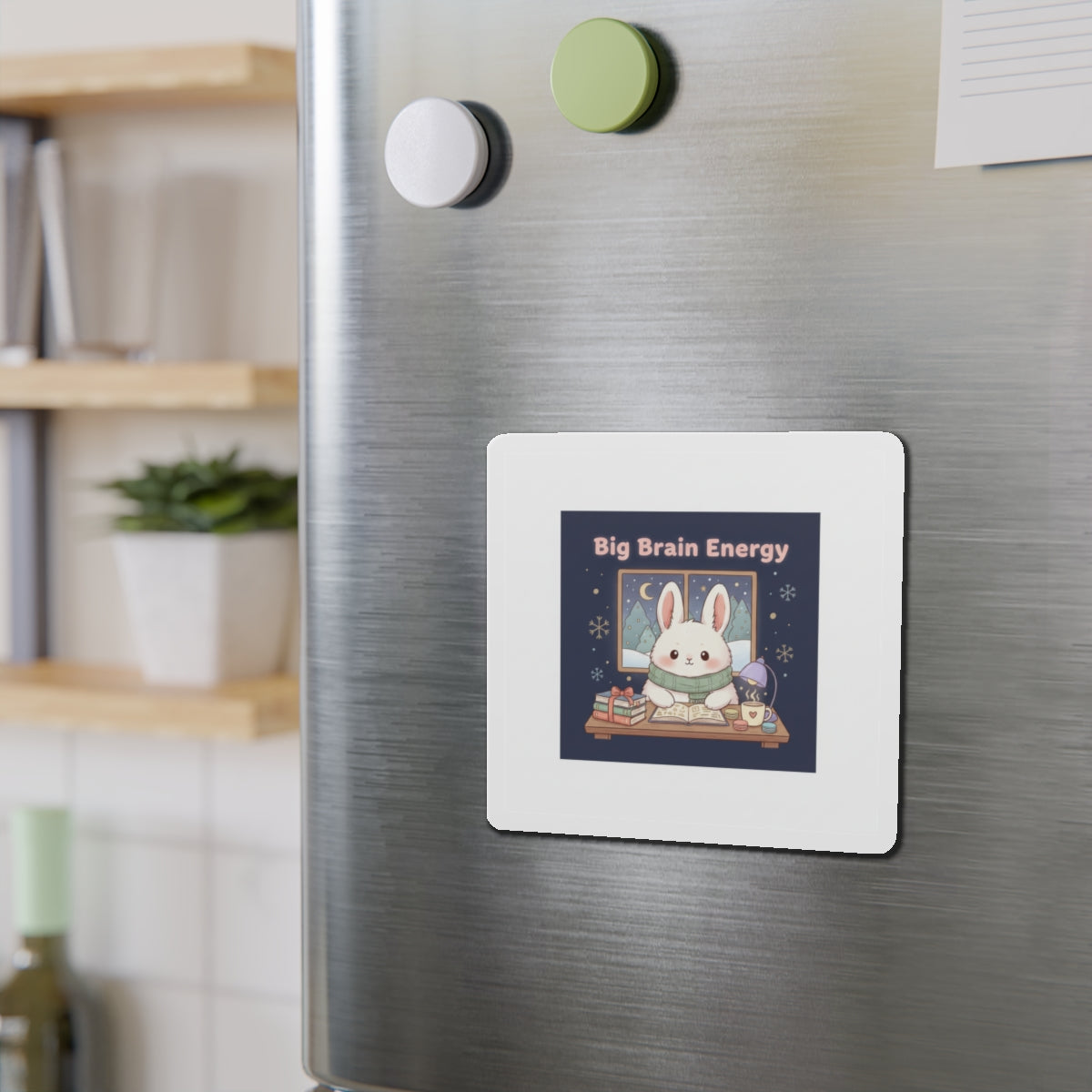 Bunny Die-Cut Magnet – Big Brain Energy