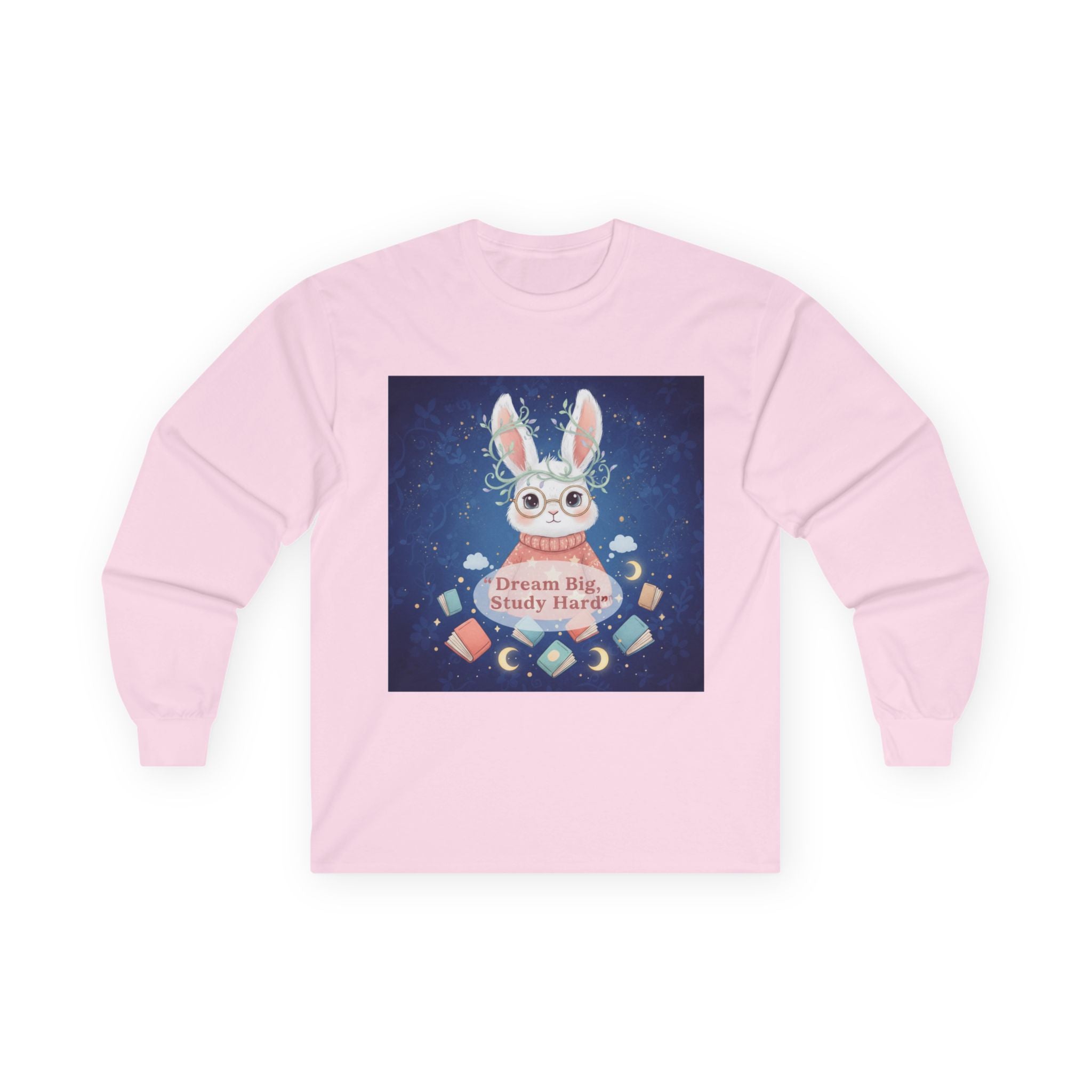 Rabbit Long Sleeve Tee – Dream Big, Study Hard