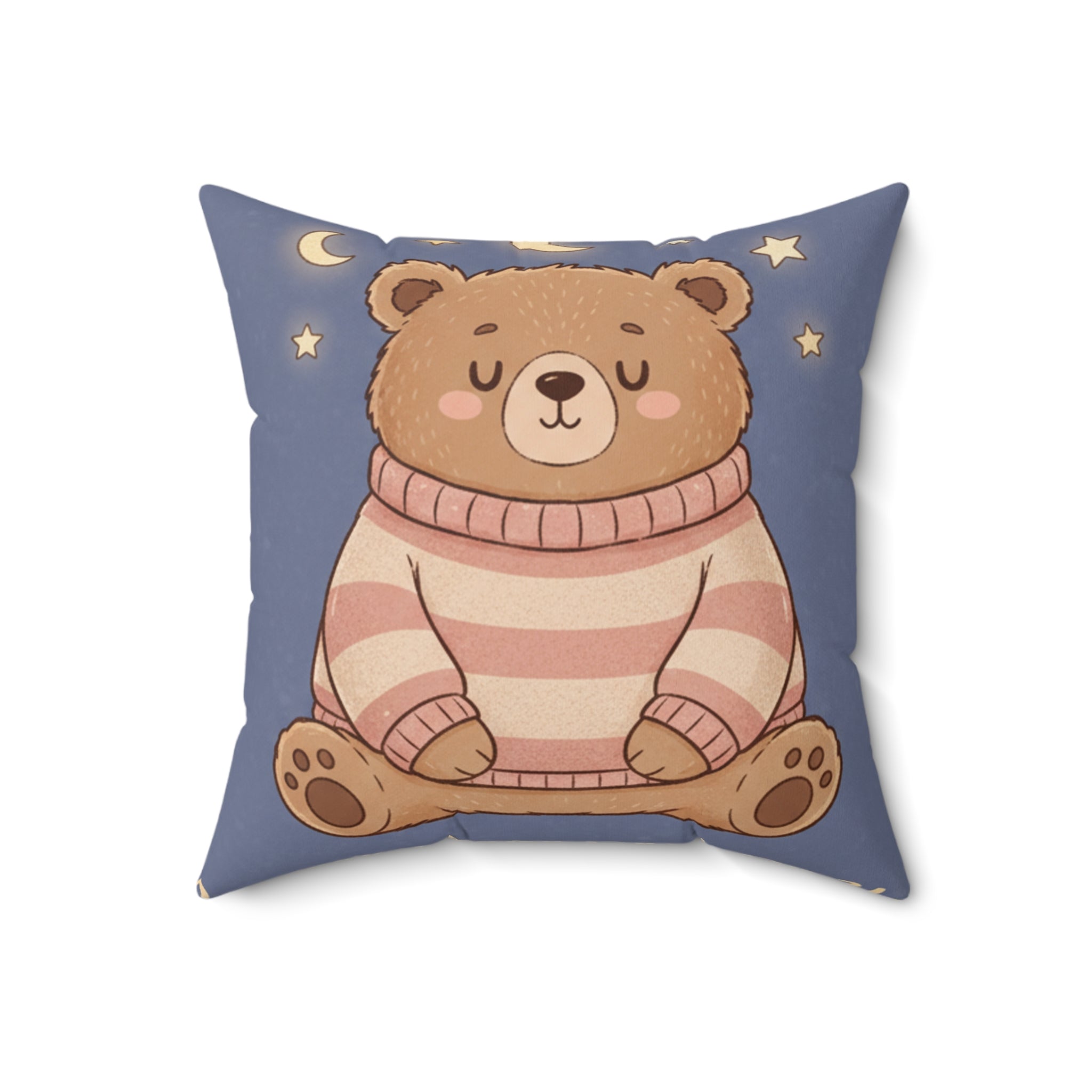 Bear Square Pillow – Success Looks Good on You