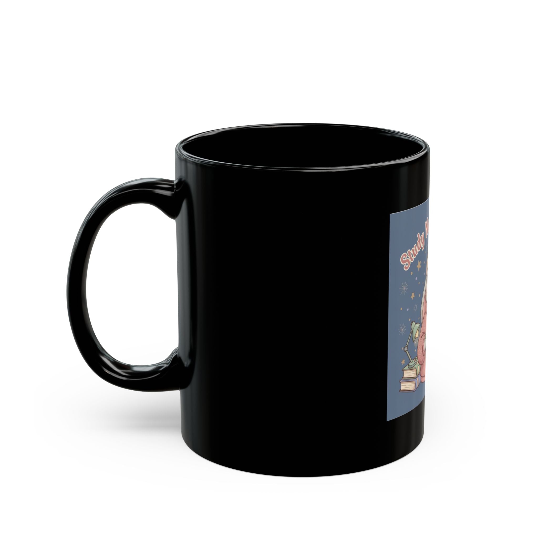 Bunny Black Mug 11oz – Study Now Slay Later