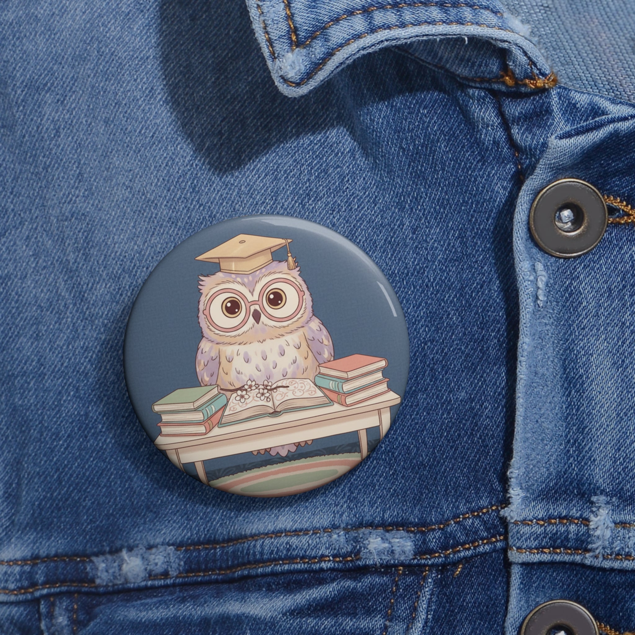 Owl Pin Button – Be Gentle With Yourself