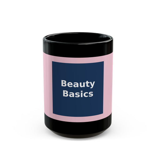 "Beauty Basics" Black Cat Black Mug | College Girl Gift | Fashion | KayKay Classics