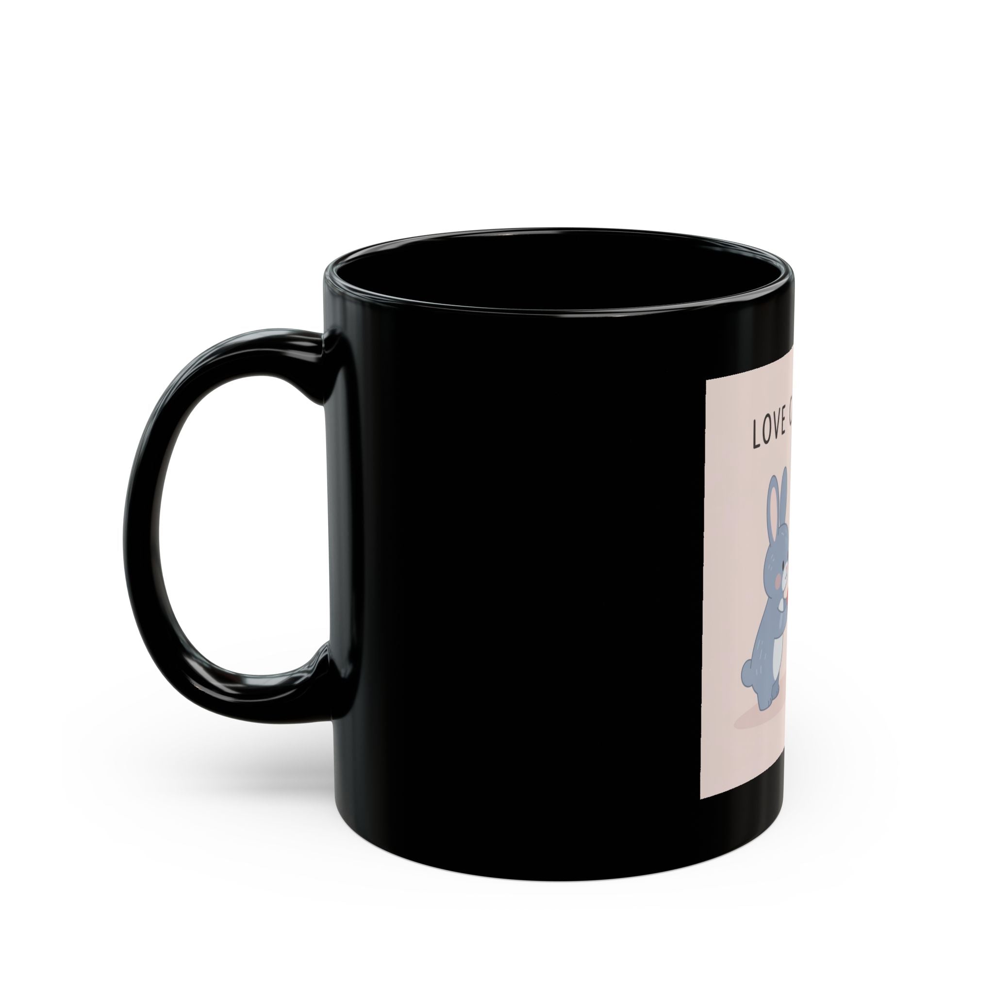 LOVE CAN BE SOFT Black Mug