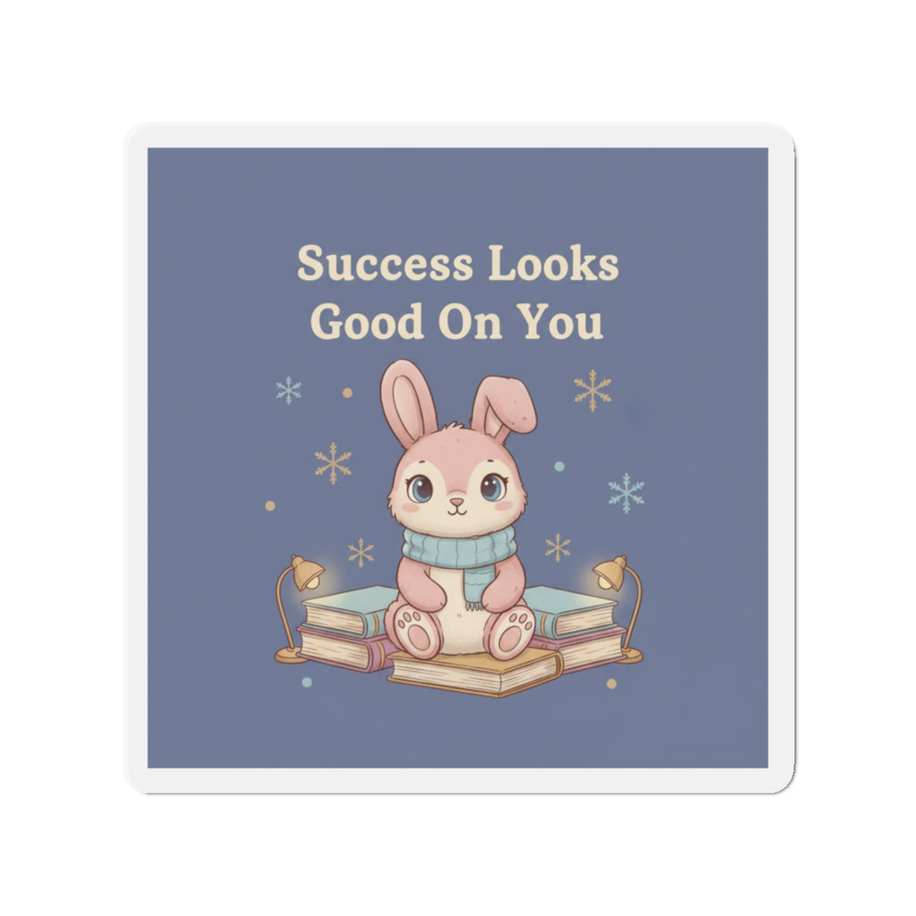 Rabbit Die-Cut Magnet – Success Looks Good on You