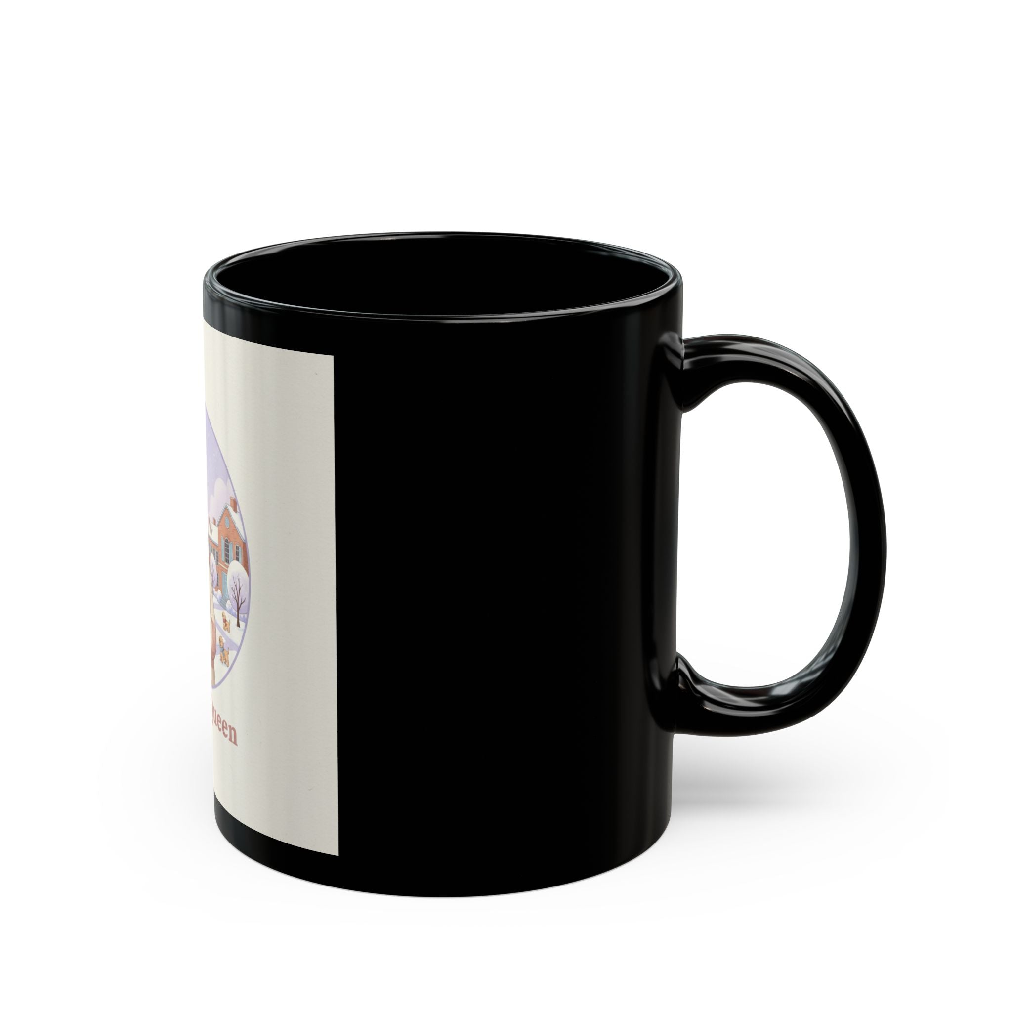 Campus Queen Giraffe Black Mug 11oz