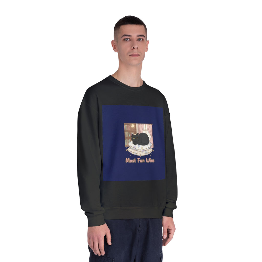 Black Cat Crewneck Sweatshirt – Most Fun Wins