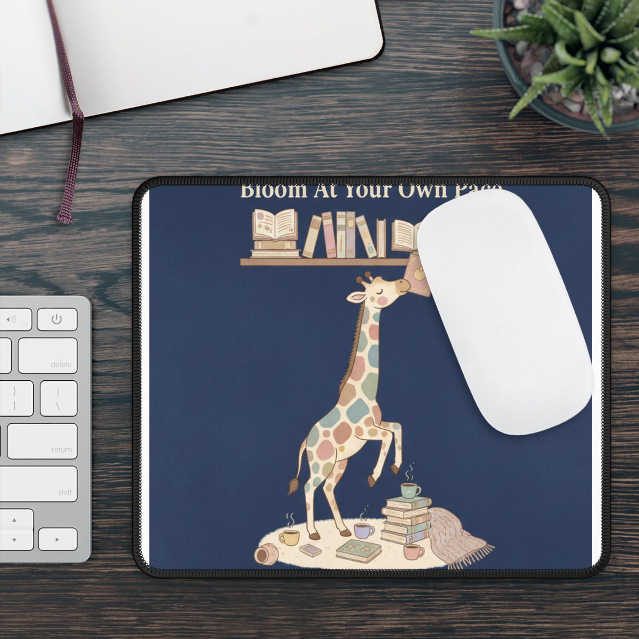 Giraffe Mouse Pad – Bloom at Your Own Pace