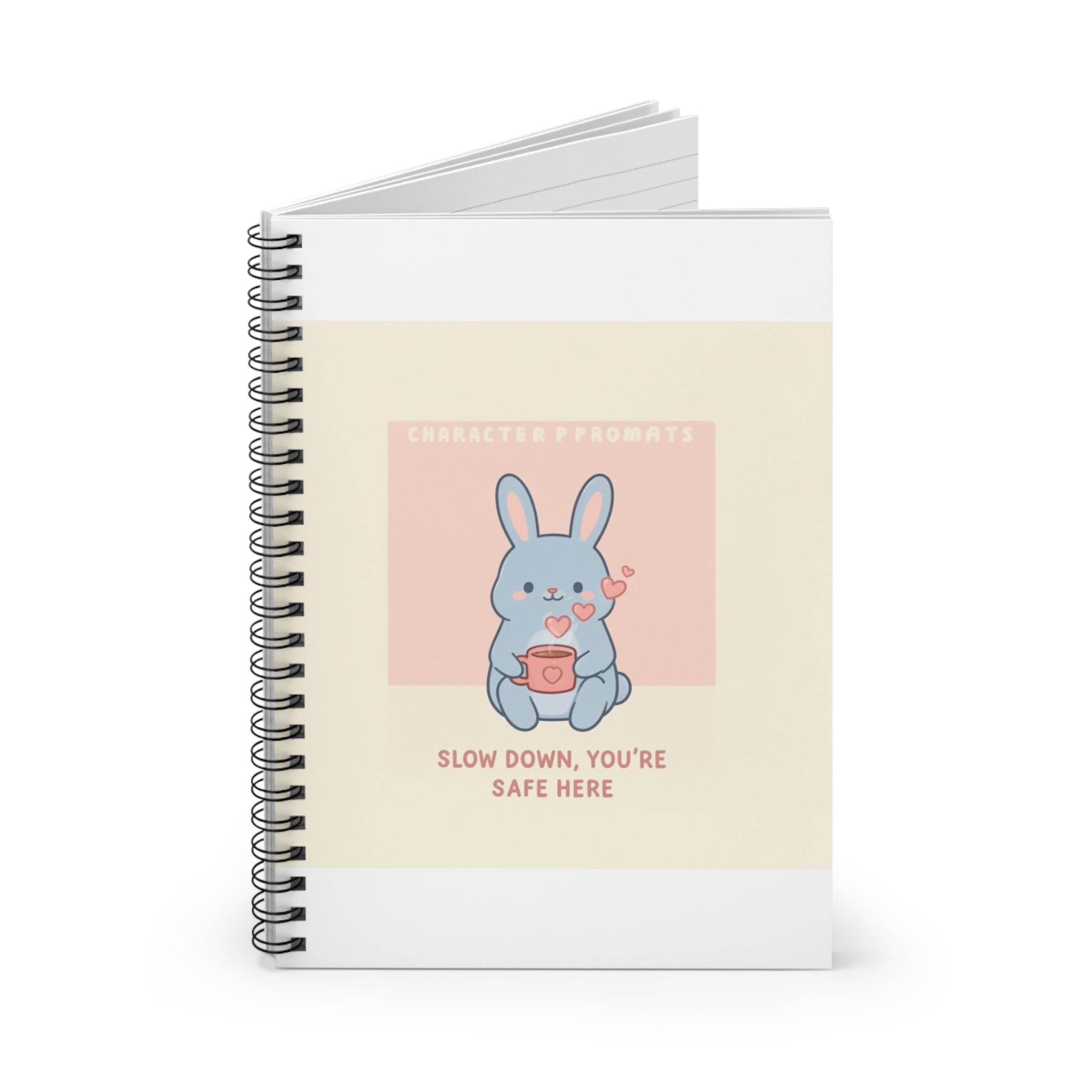 SLOW DOWN, YOU’RE SAFE HERE Spiral Notebook