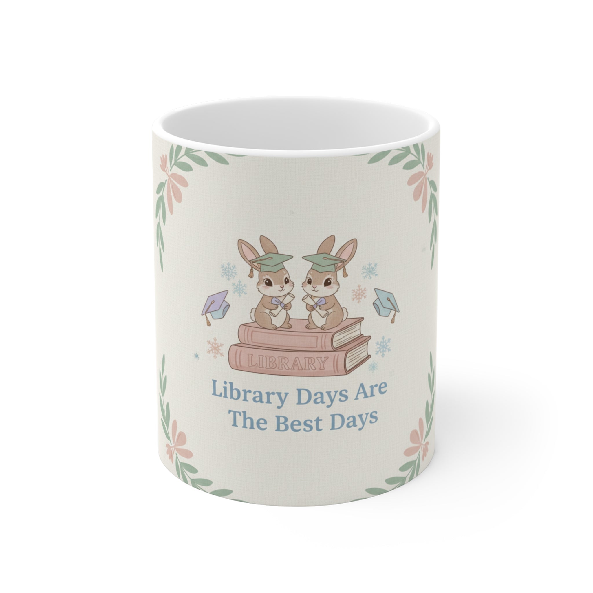 Library Days Are The Best Days Rabbits Mug 11oz