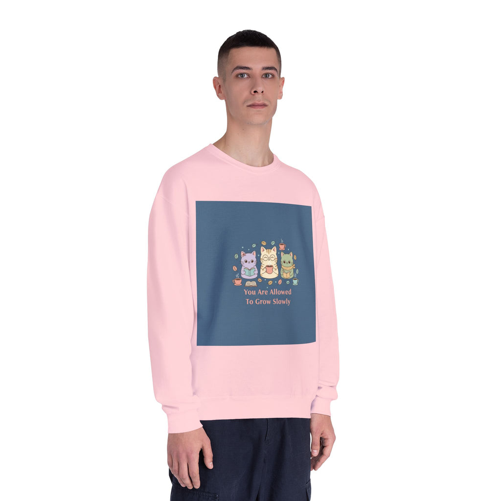 Cats With Glasses Crewneck Sweatshirt – You Are Allowed to Grow Slowly