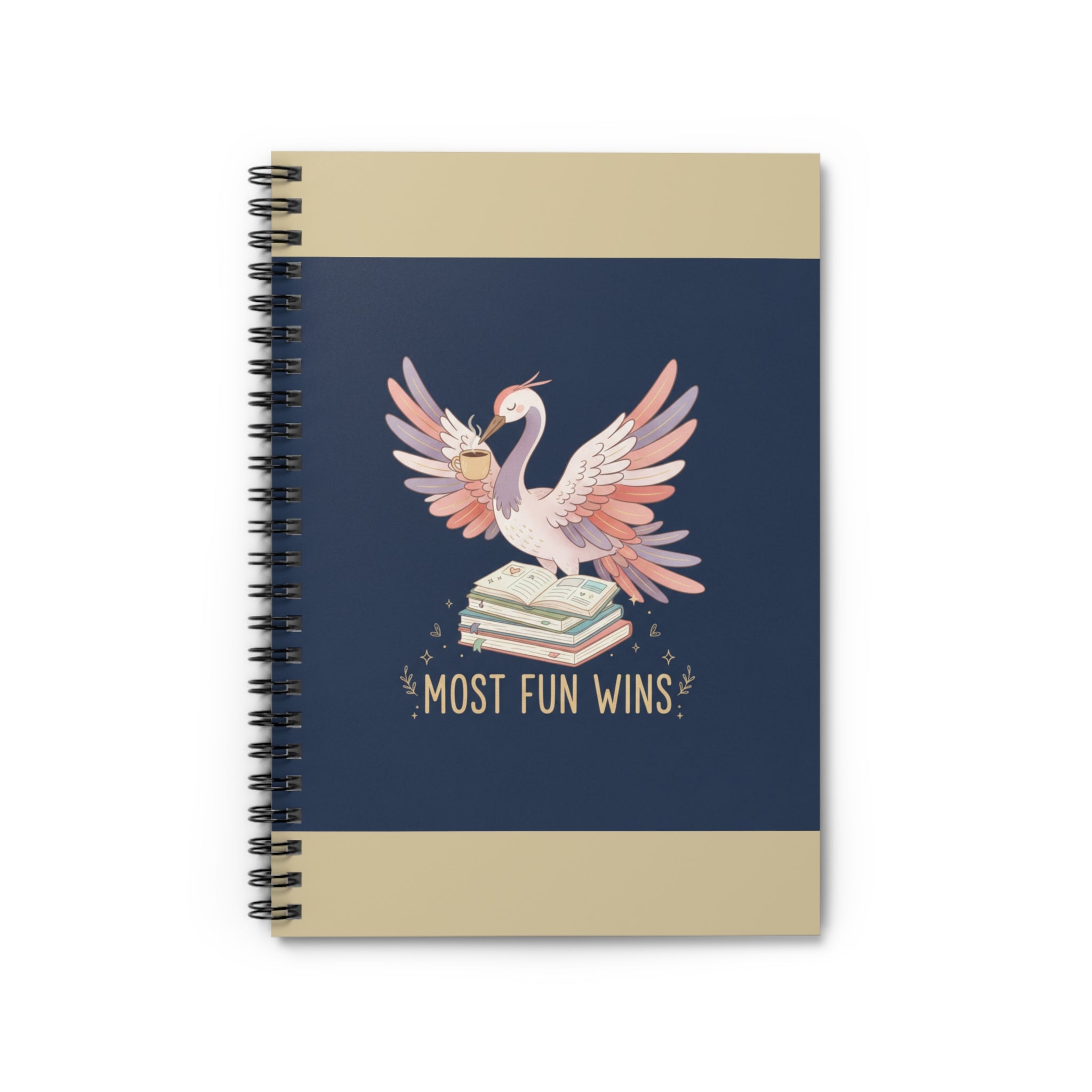 Crane Spiral Notebook – Most Fun Wins