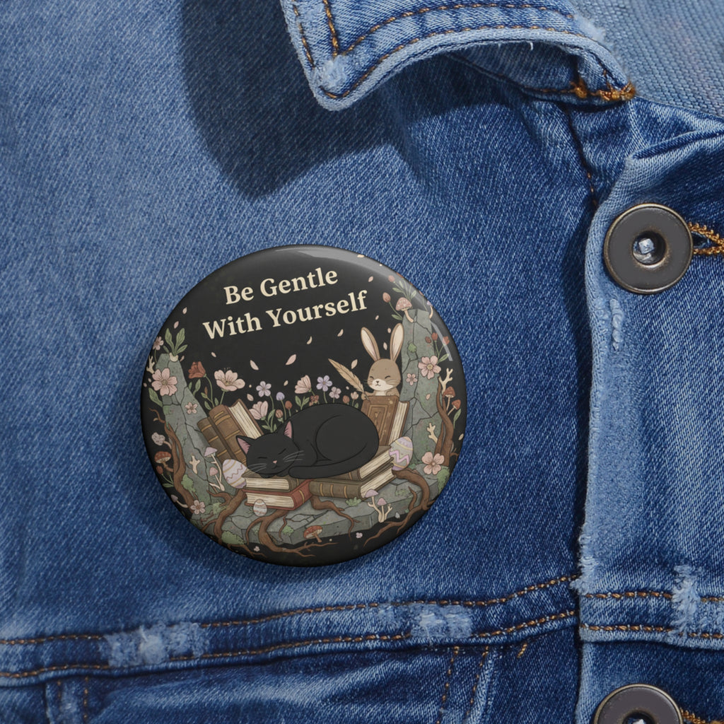Bunny Pin Button – Be Gentle With Yourself