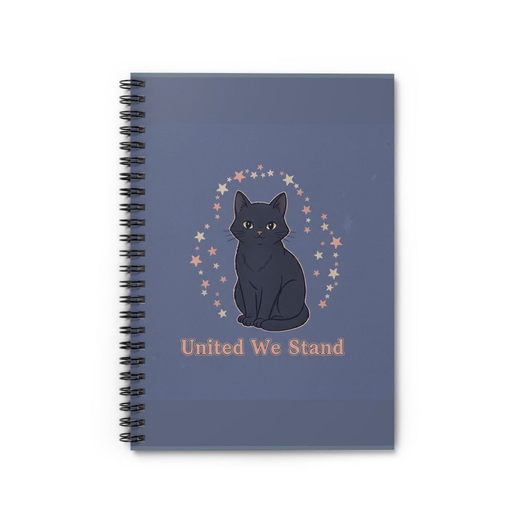 Black Cat Spiral Notebook – United We Stand